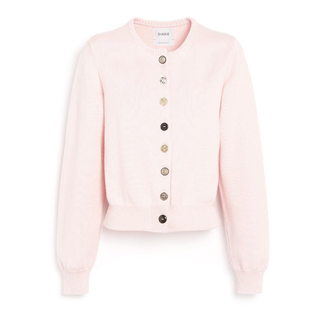 Cardigan en coton et cachemire à boutons bijoux | Barrie - Barrie