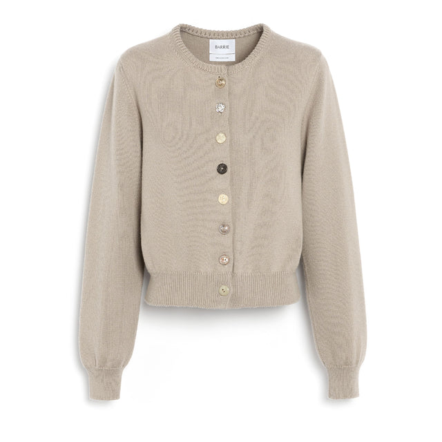 Cardigan en coton et cachemire à boutons bijoux | Barrie - Barrie