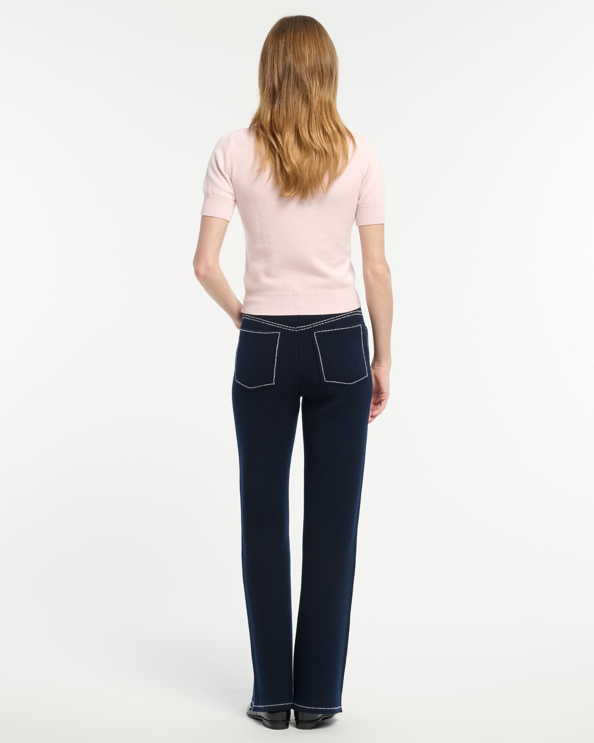 Top en coton et cachemire à boutons bijoux | Barrie - Barrie