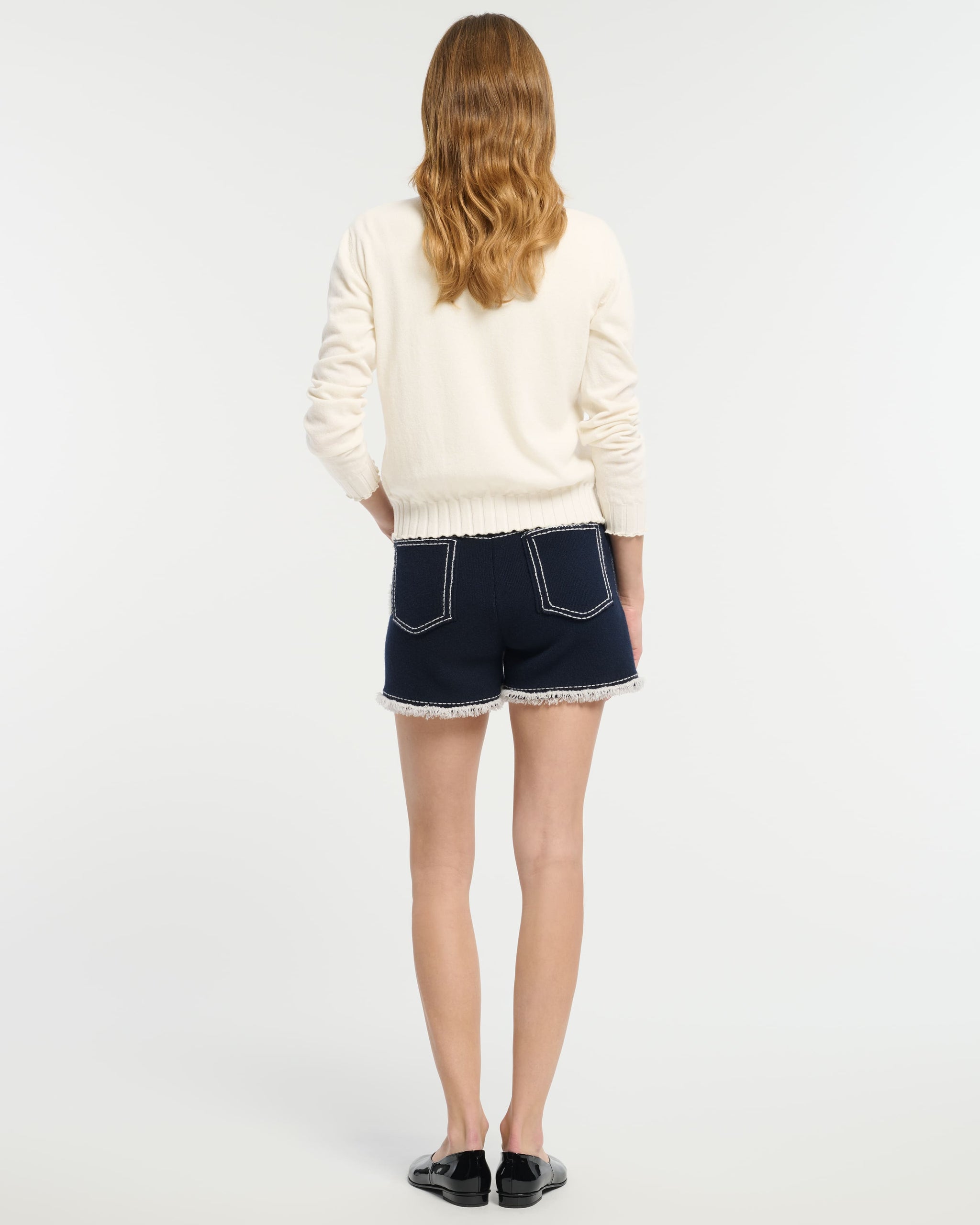 Cardigan léger en cachemire et coton à détails côtelés | Barrie - Barrie