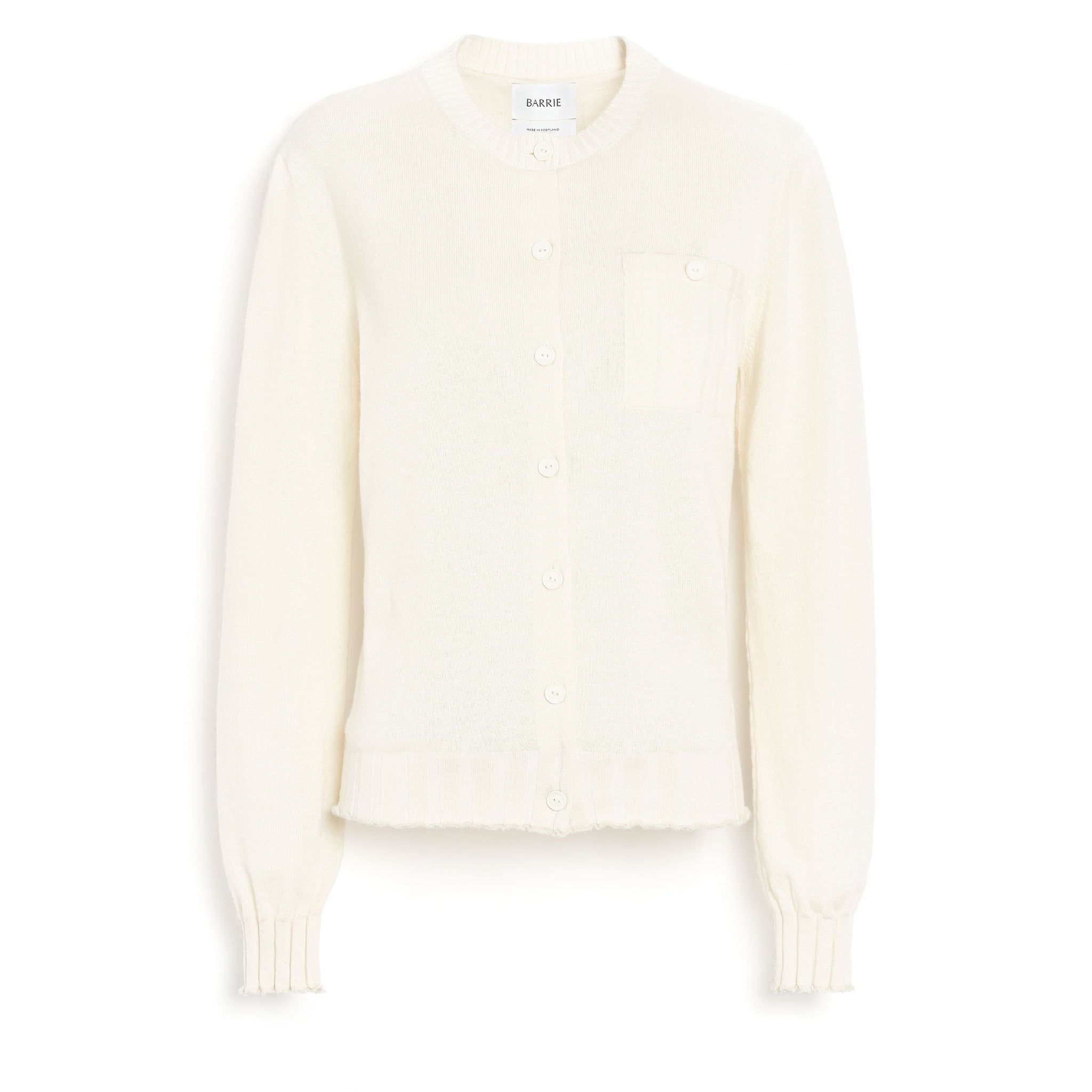 Cardigan léger en cachemire et coton à détails côtelés - Barrie