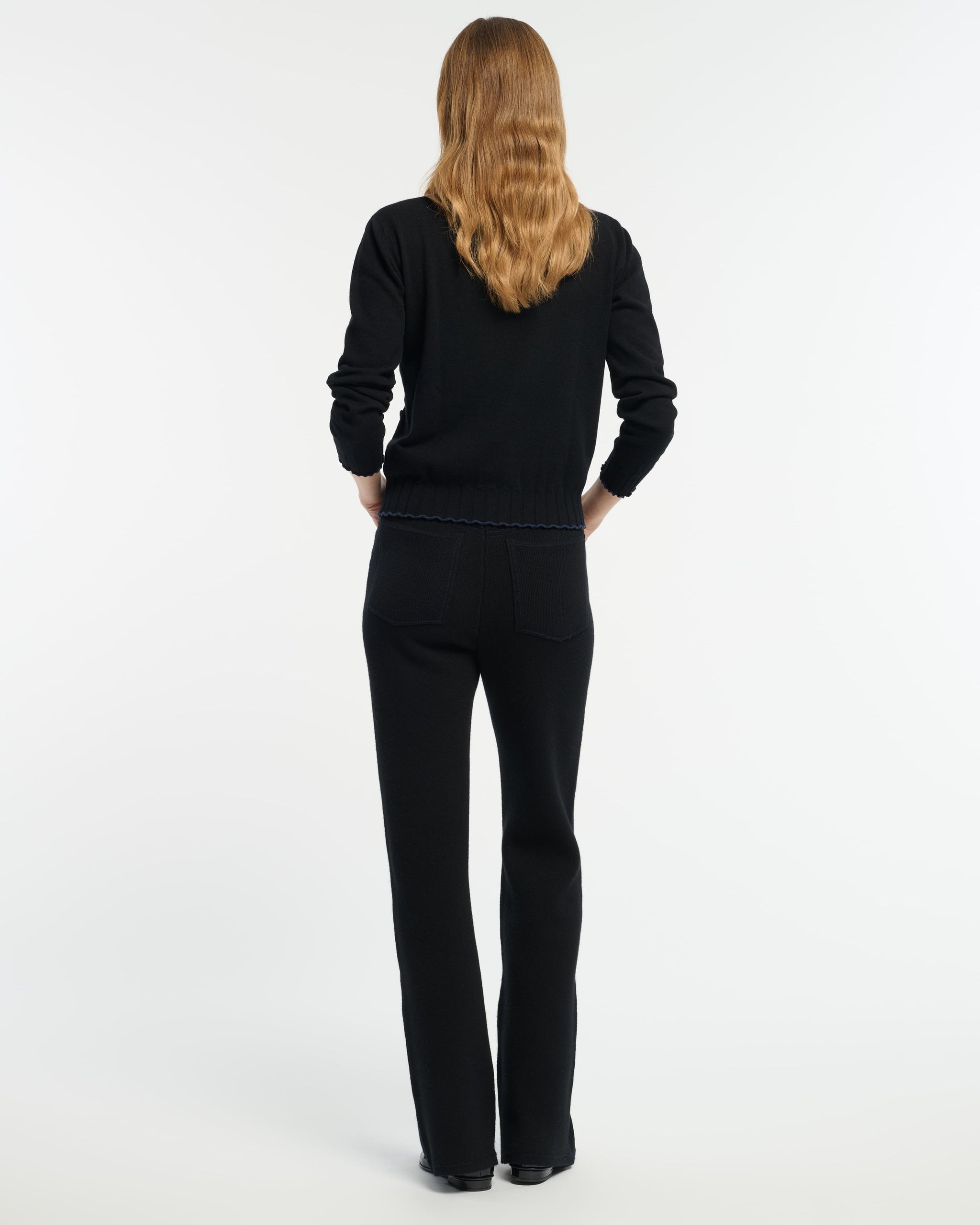 Pull léger en cachemire et coton à détails côtelés | Barrie - Barrie