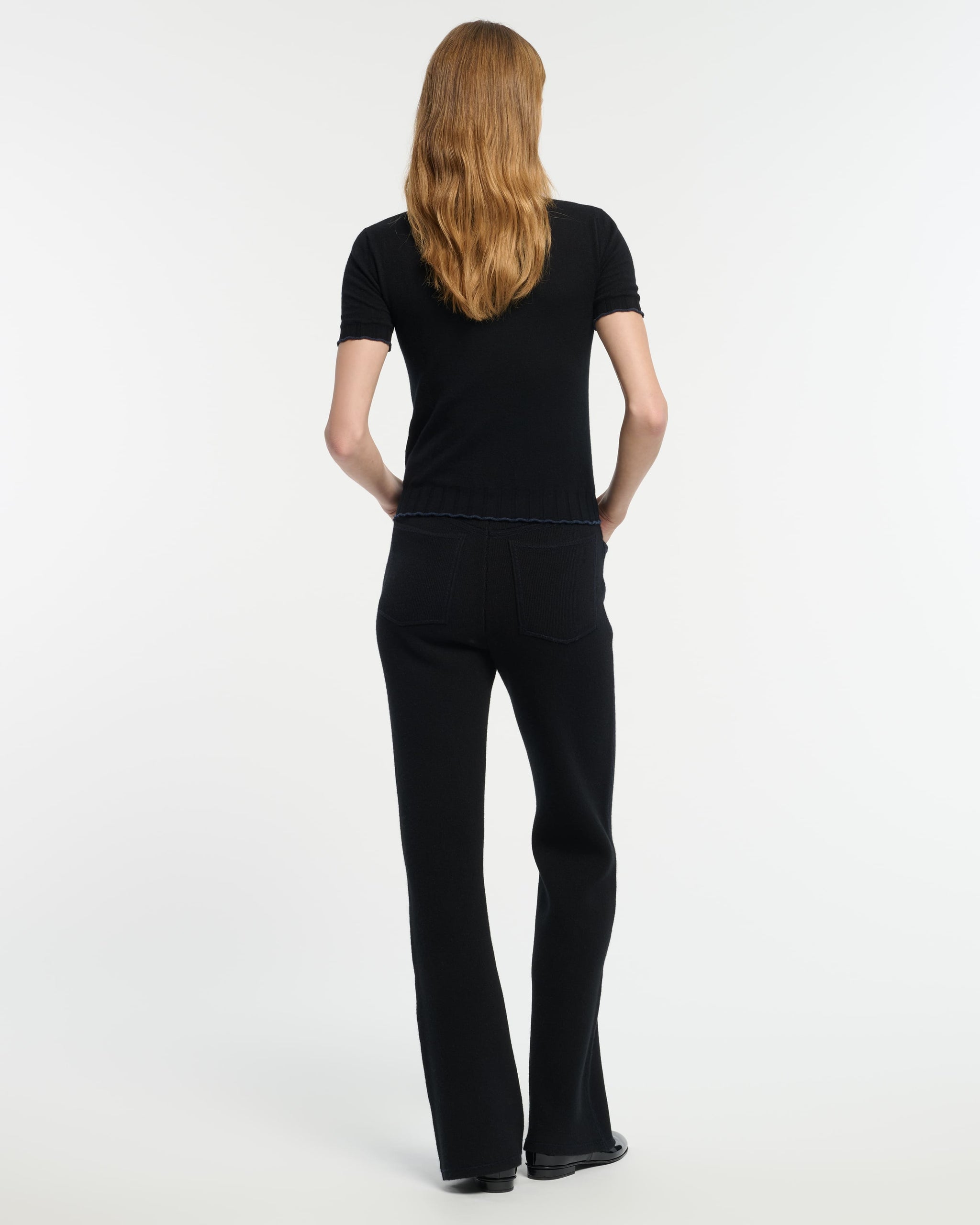 Top léger en cachemire et coton à détails côtelés | Barrie - Barrie