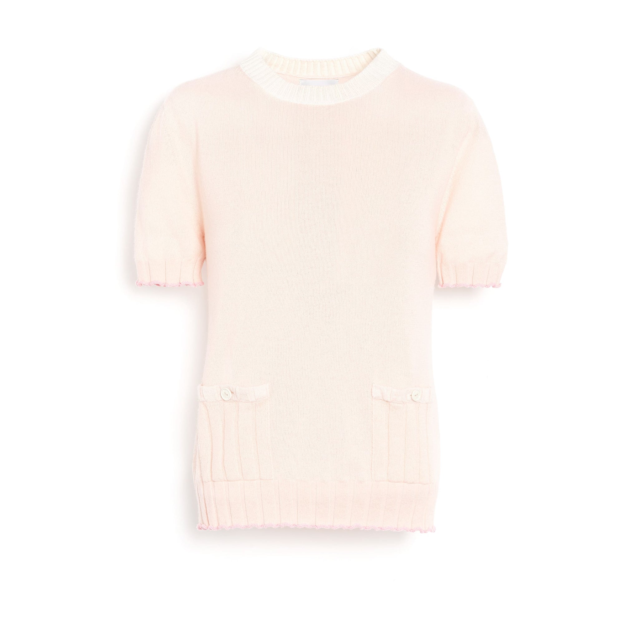 Top léger en cachemire et coton à détails côtelés - Barrie