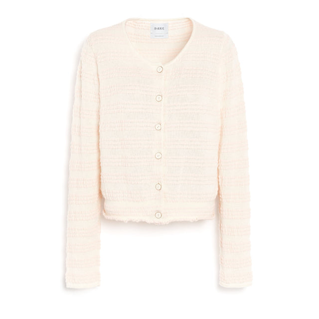 Cardigan rayé en maille gaufrée | Barrie - Barrie