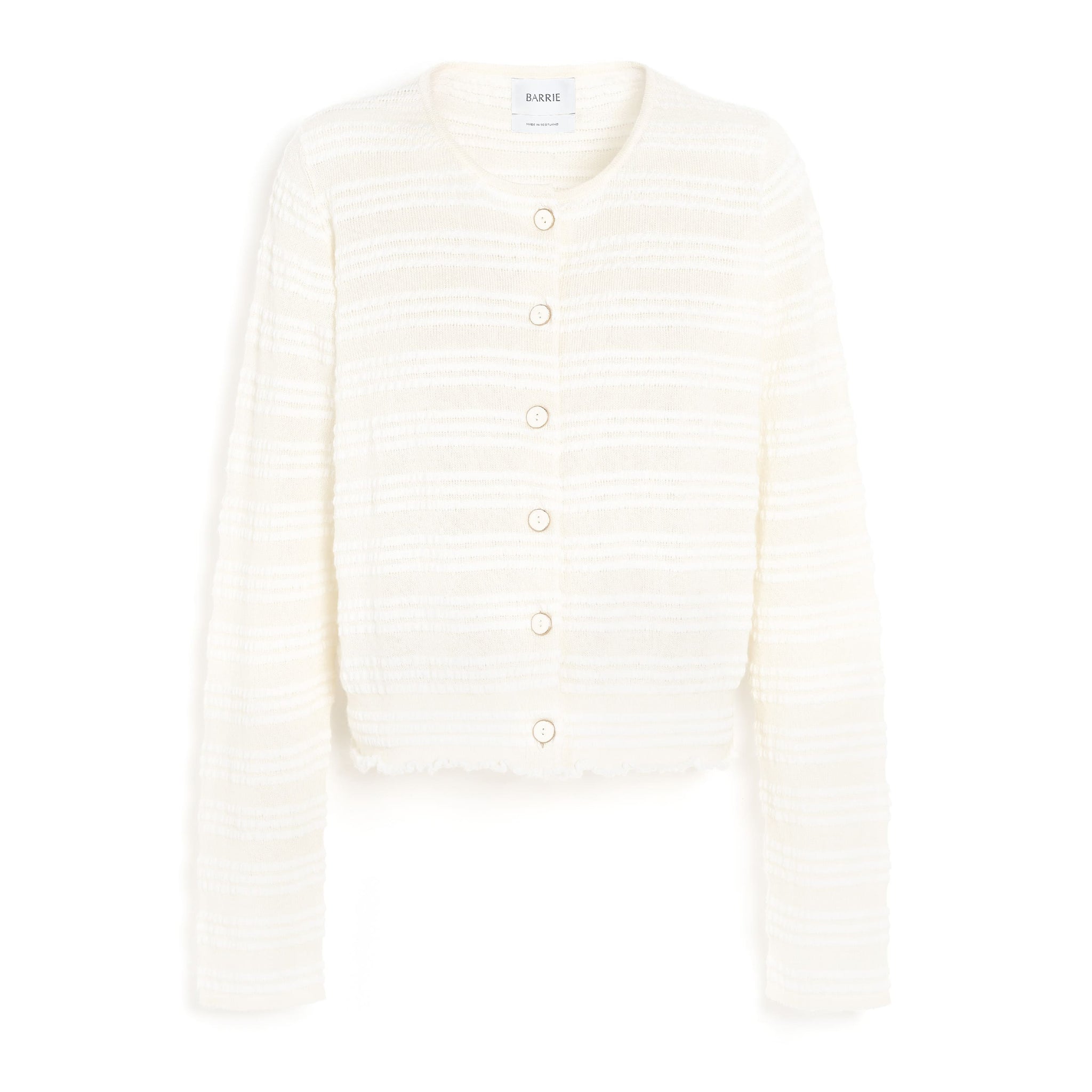 Cardigan rayé en maille gaufrée - Barrie