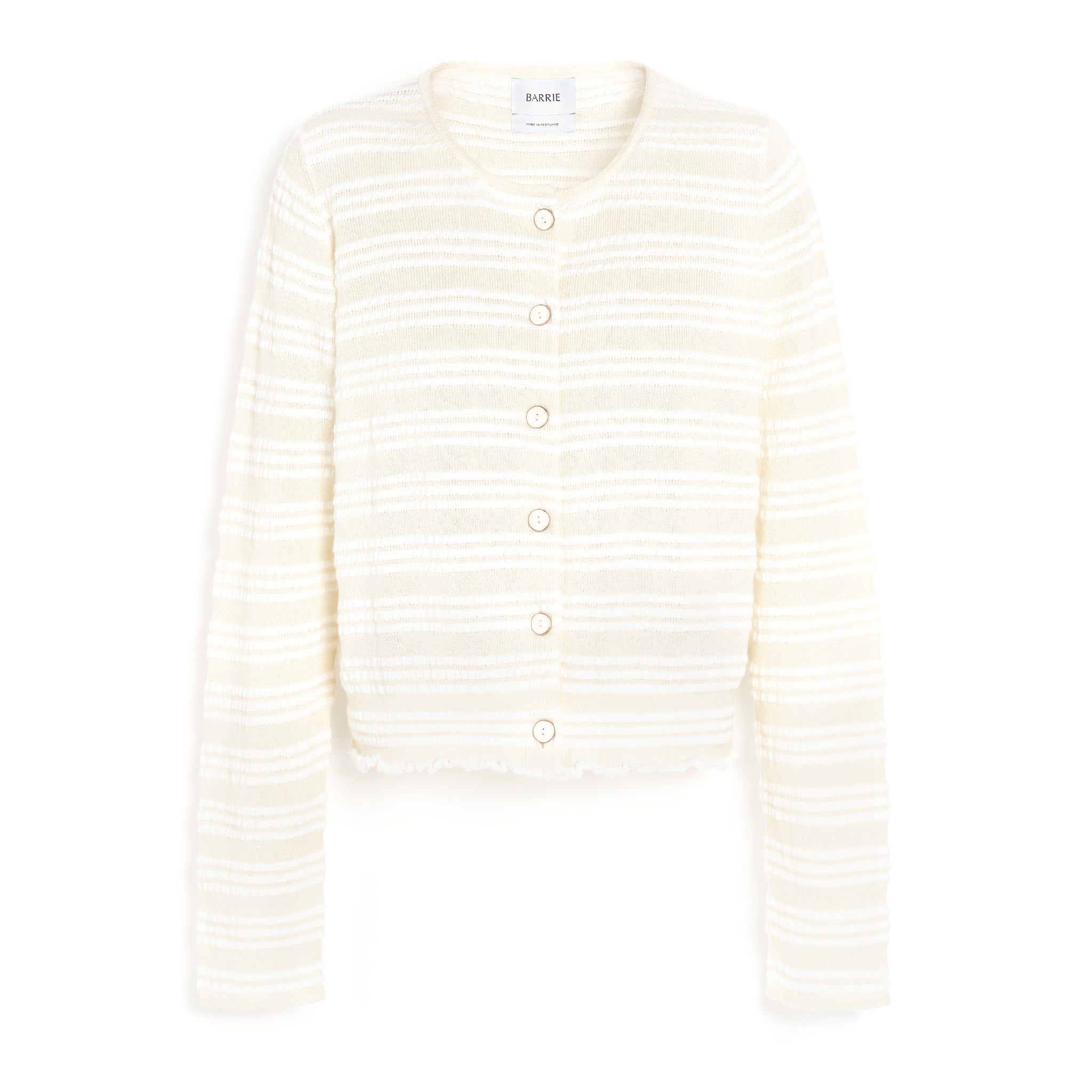 Cardigan rayé en maille gaufrée | Barrie - Barrie