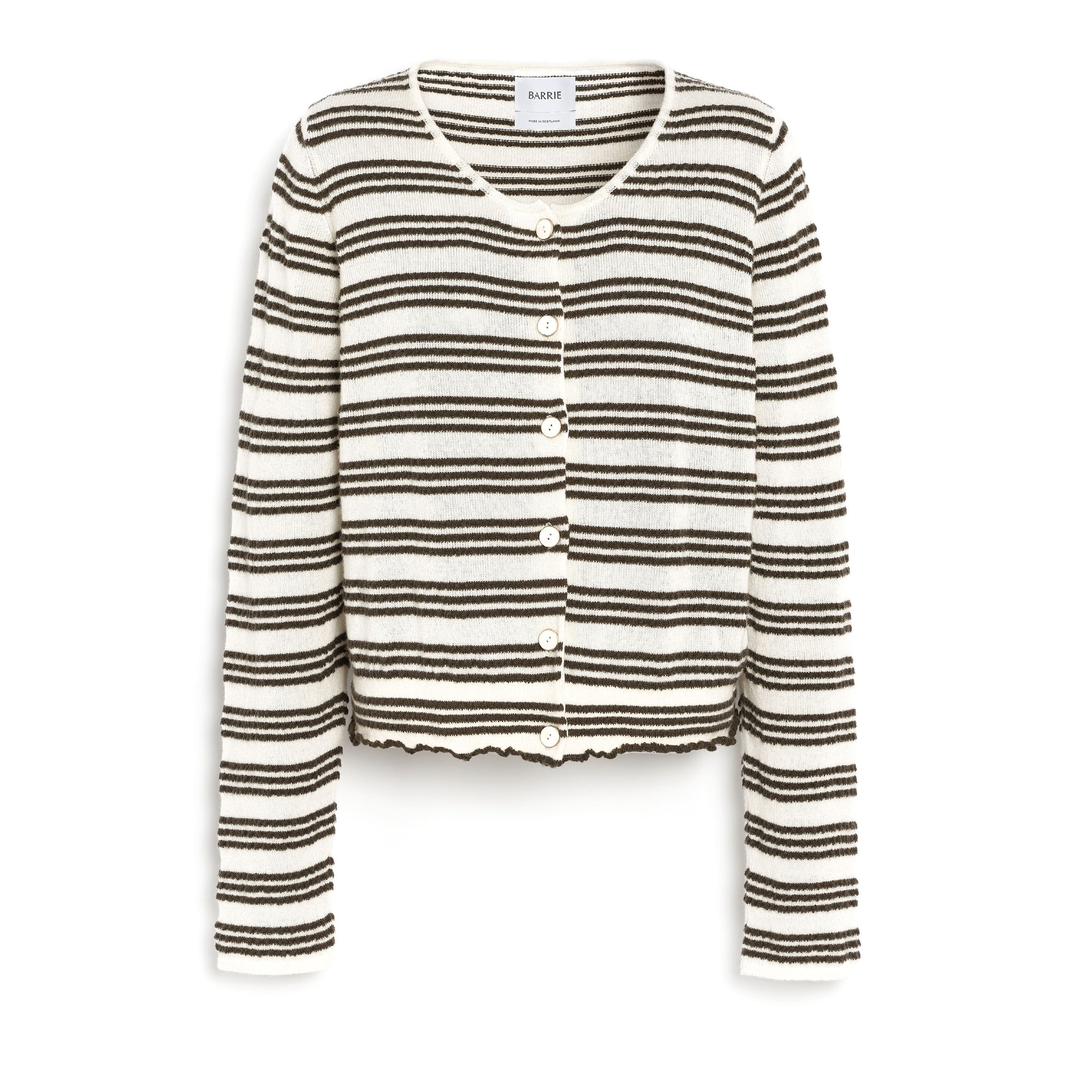 Cardigan rayé en maille gaufrée | Barrie - Barrie