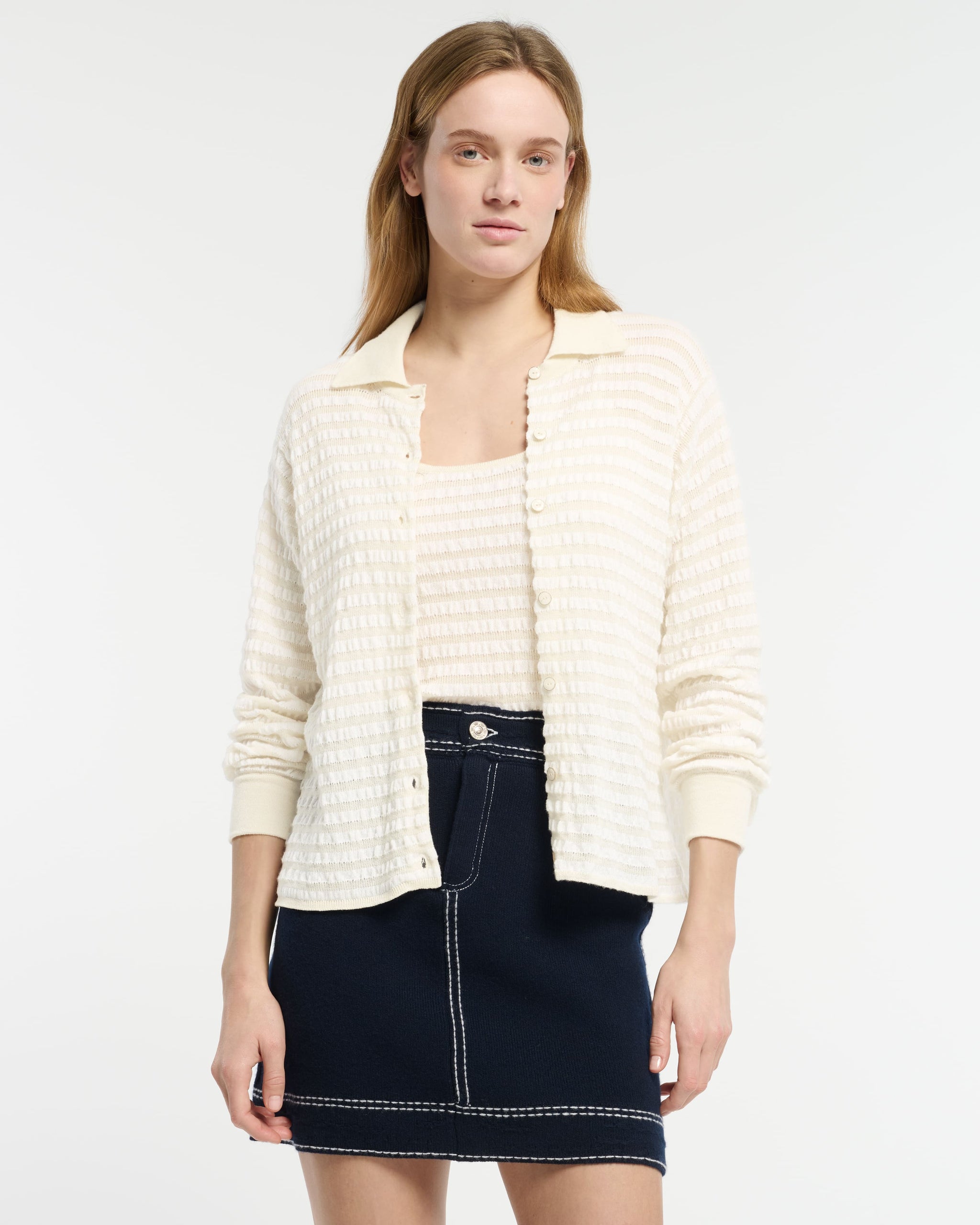 Chemise en maille gaufrée | Barrie - Barrie