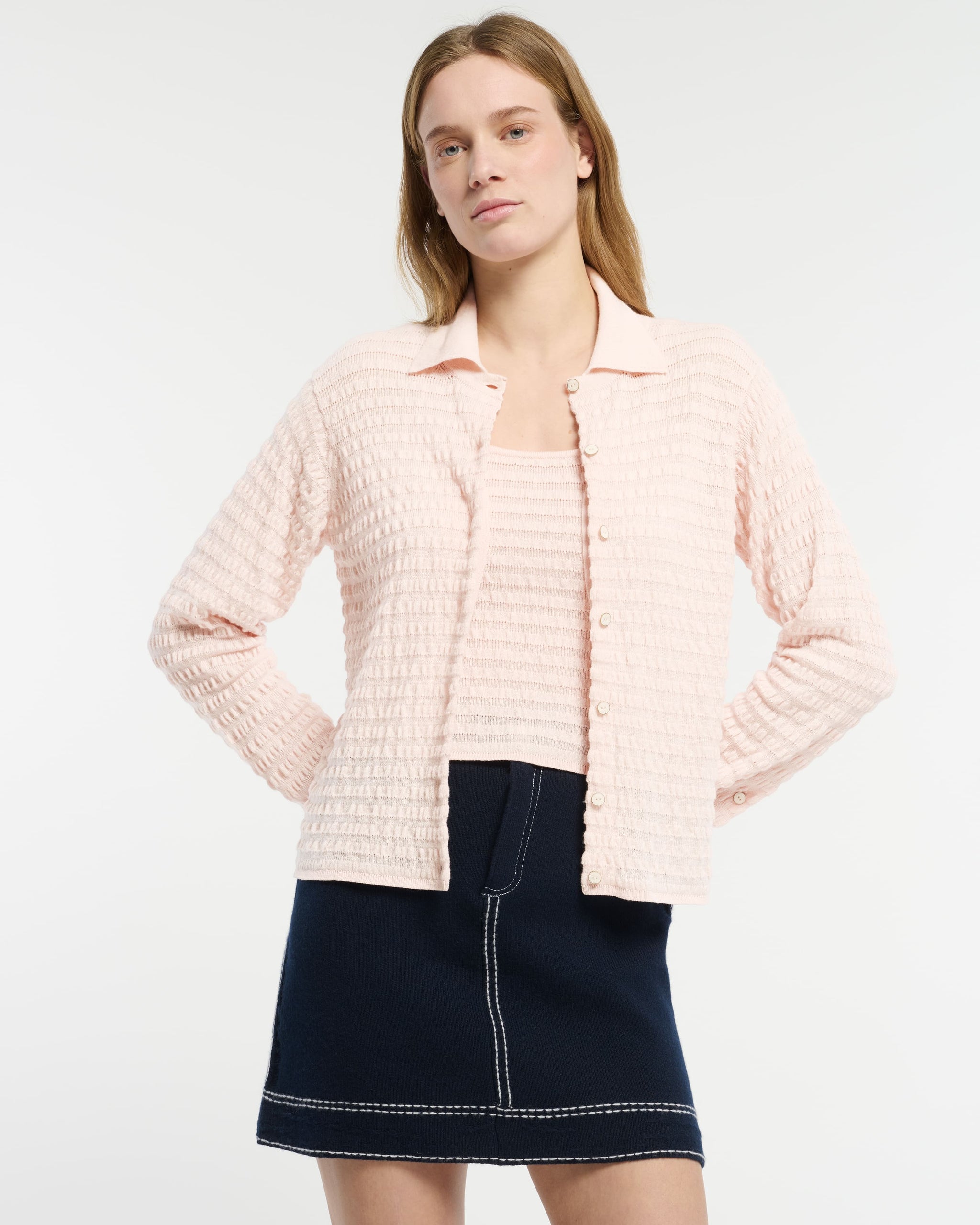 Chemise en maille gaufrée | Barrie - Barrie