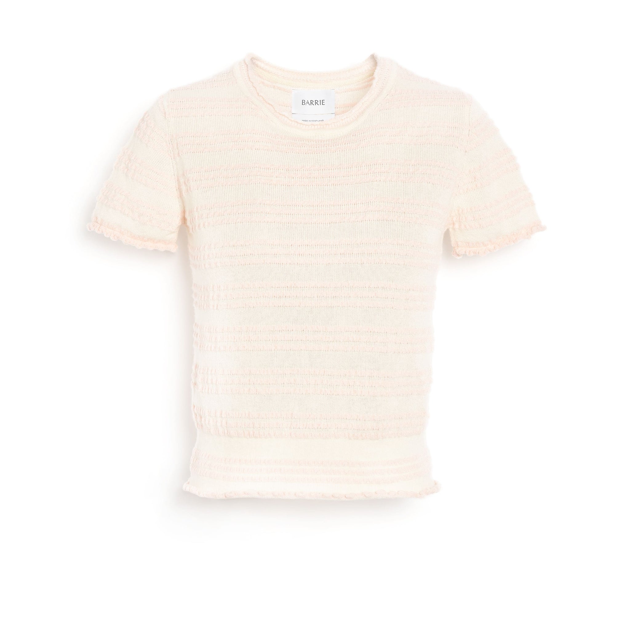 Striped top in embossed knit | Barrie - Barrie