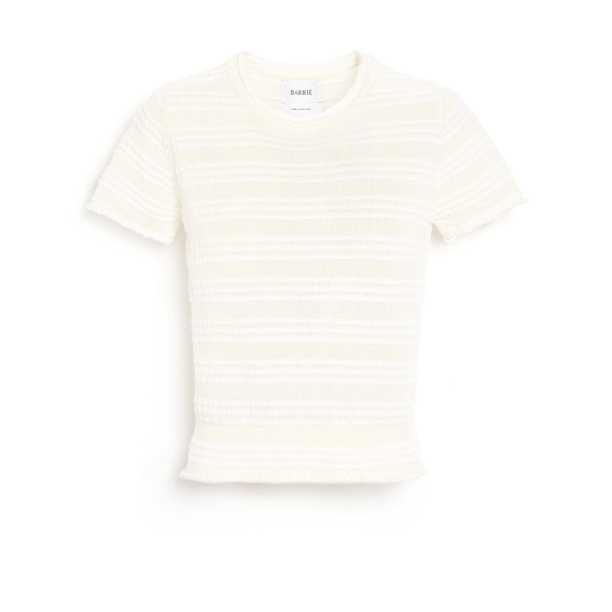 Striped top in embossed knit | Barrie - Barrie