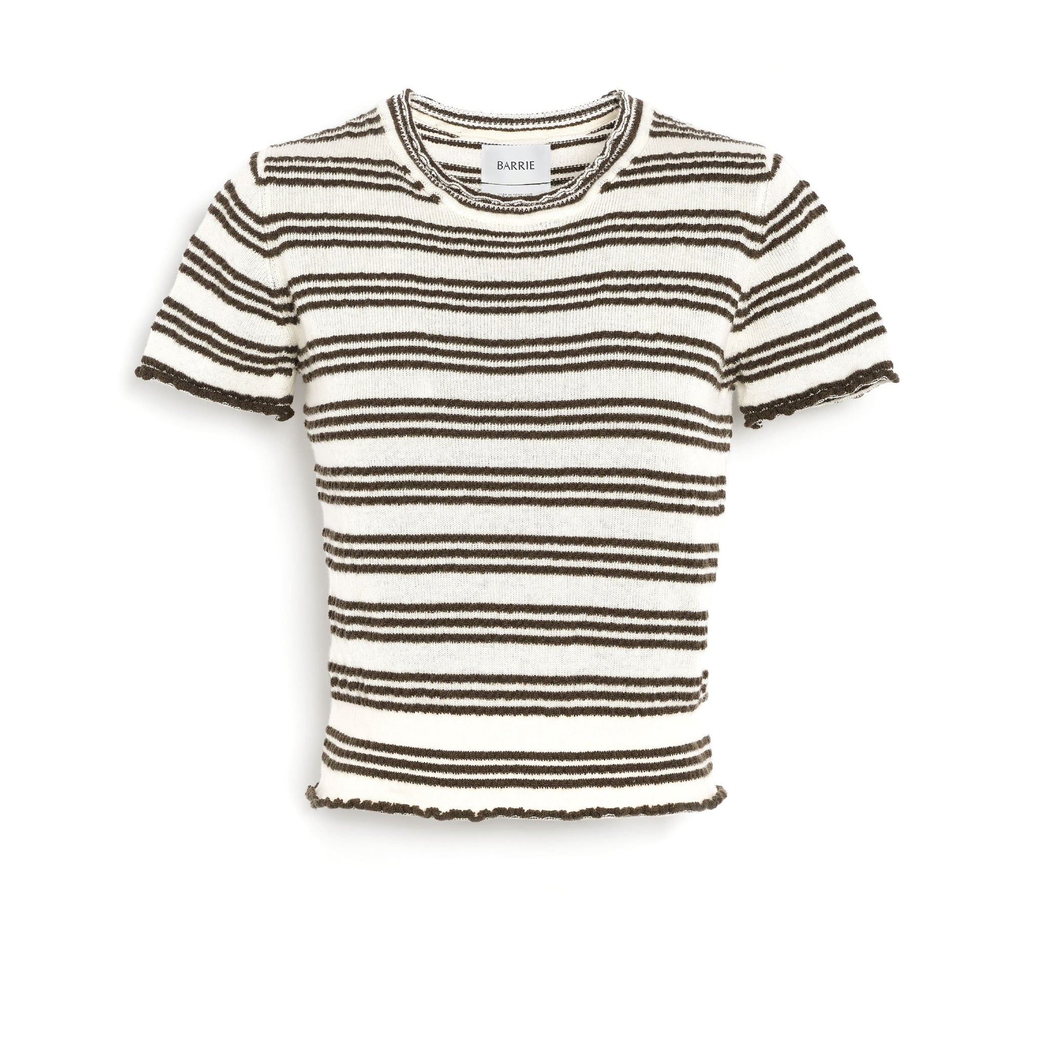 Striped top in embossed knit | Barrie - Barrie
