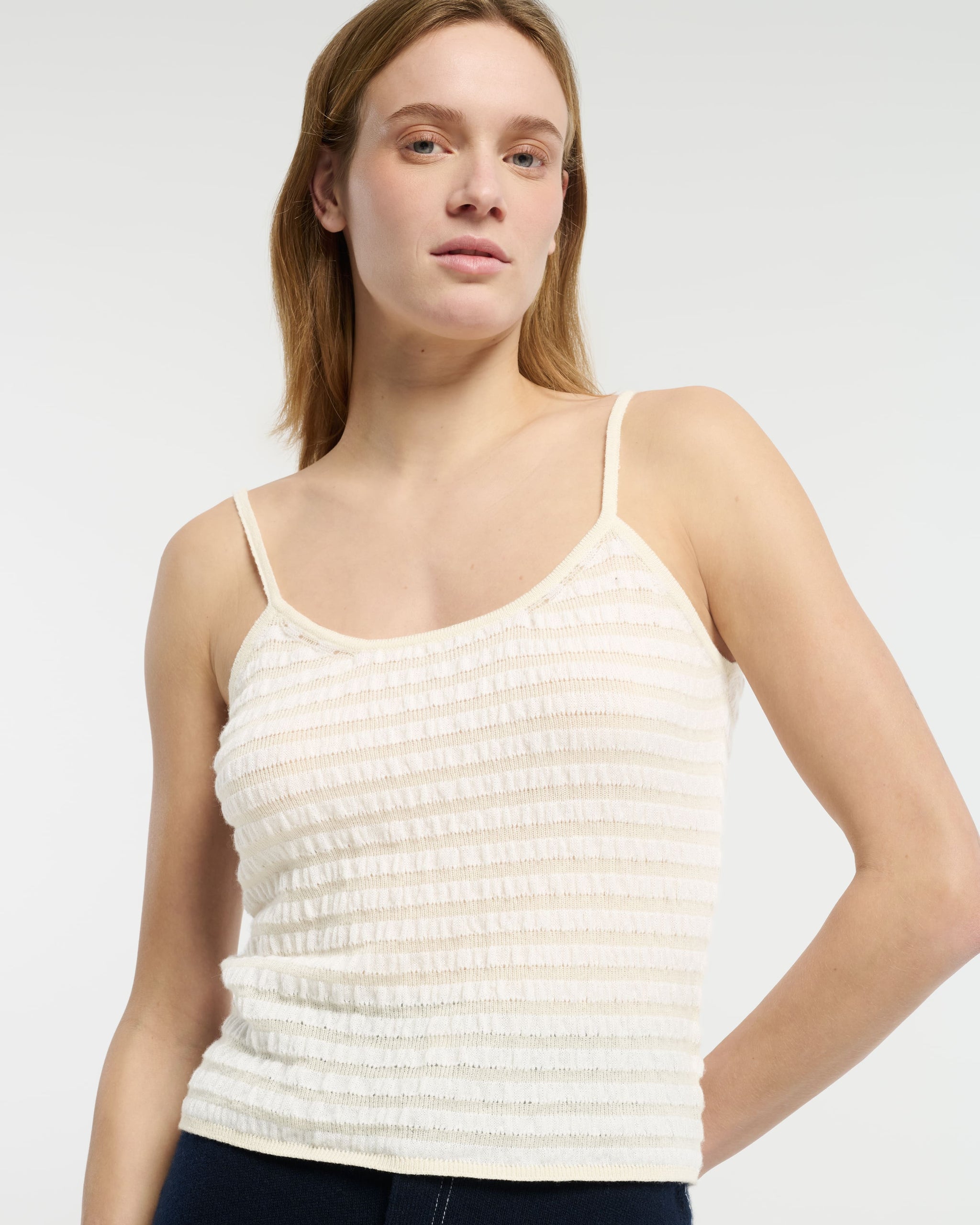 Top in embossed knit | Barrie - Barrie