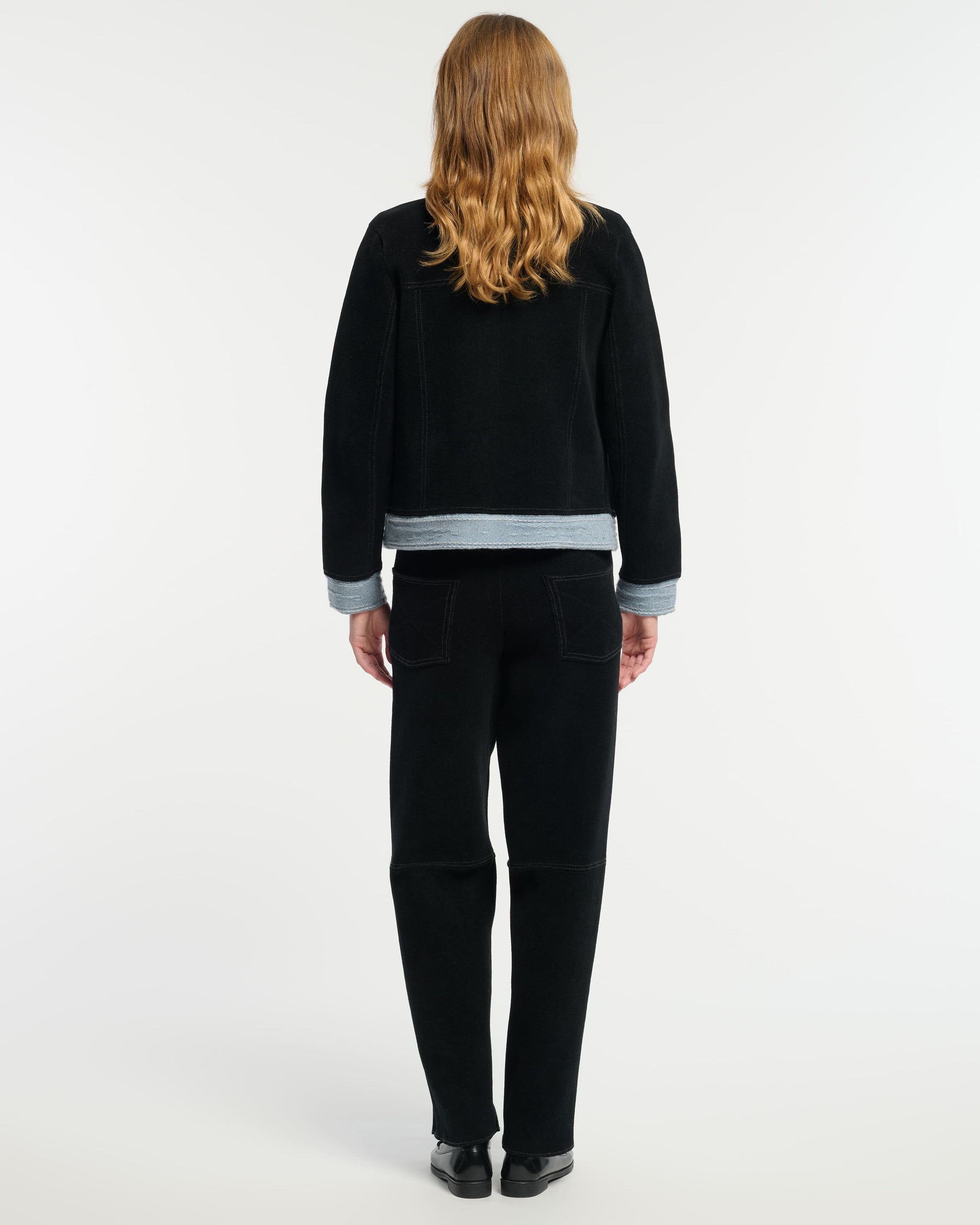 Veste Denim effet suède en cachemire et coton | Barrie - Barrie