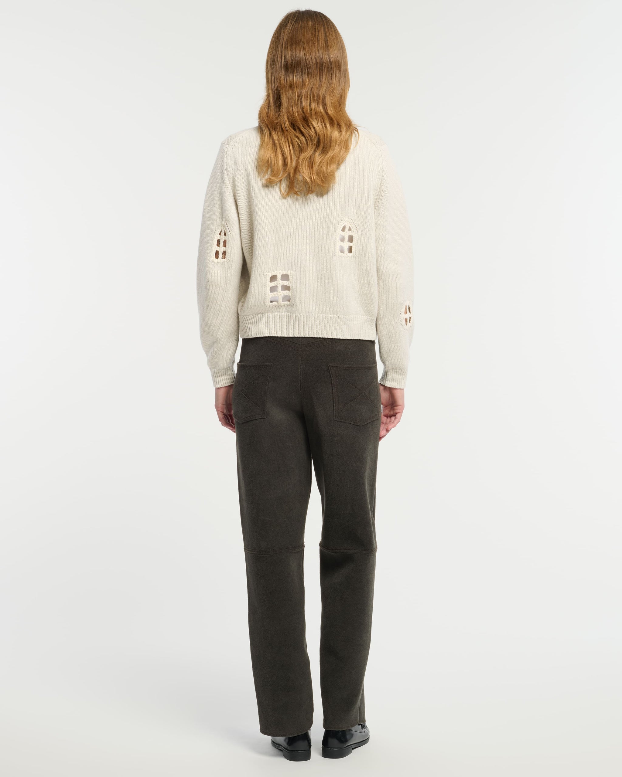 Cardigan en cachemire et coton à motif ajouré | Barrie - Barrie