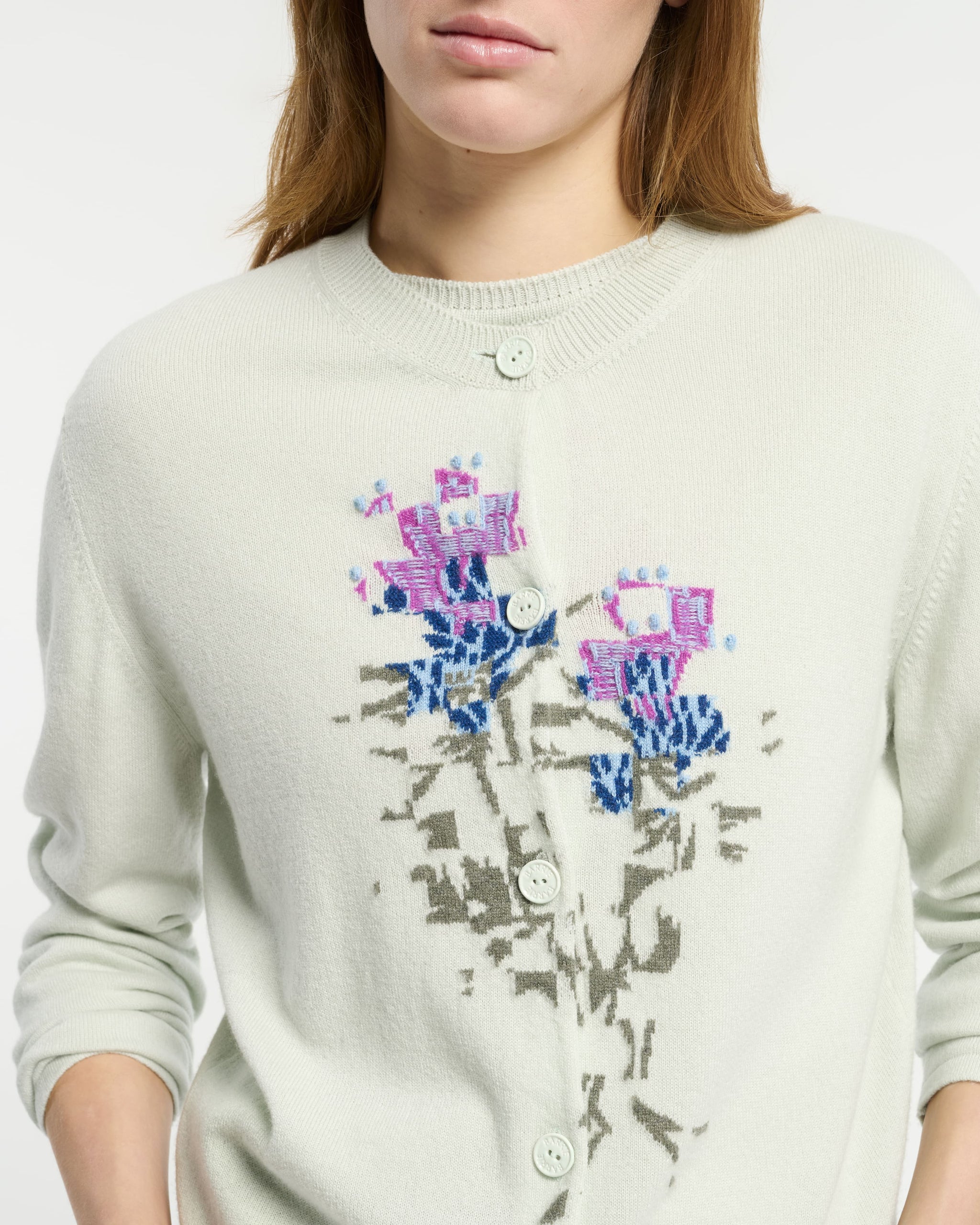 Cardigan en cachemire à motif fleuri | Barrie - Barrie