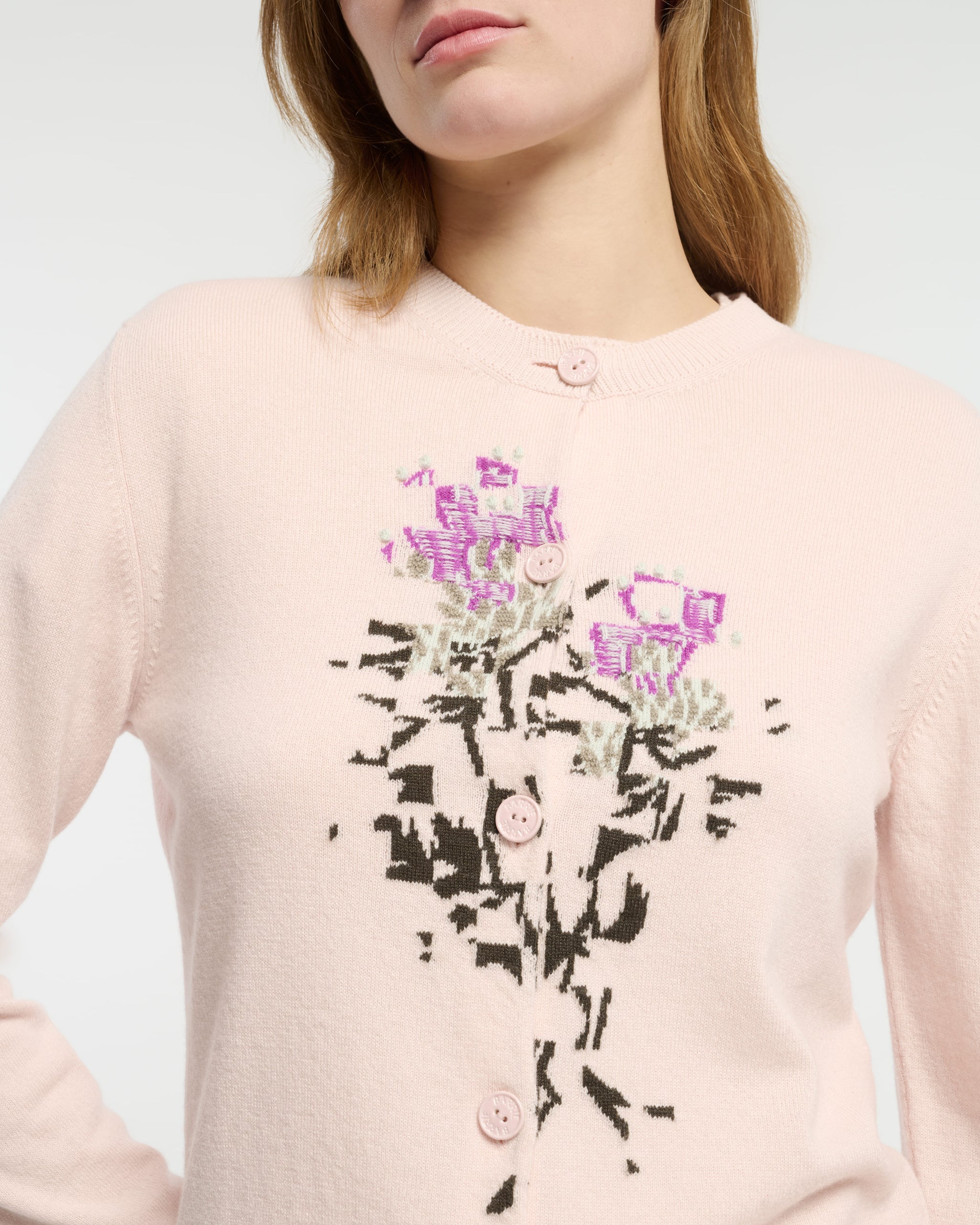 Cardigan en cachemire à motif fleuri | Barrie - Barrie