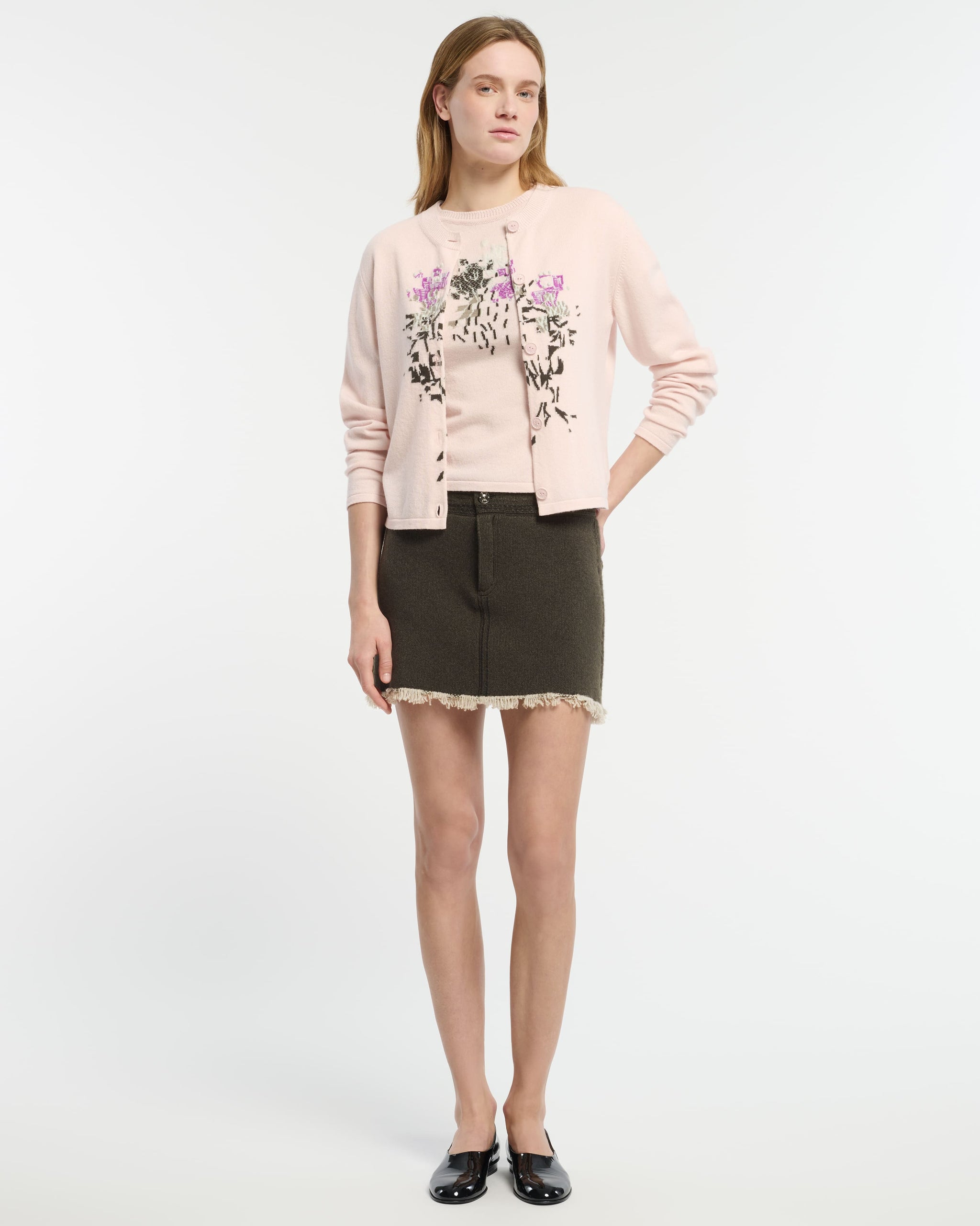 Cardigan en cachemire à motif fleuri | Barrie - Barrie