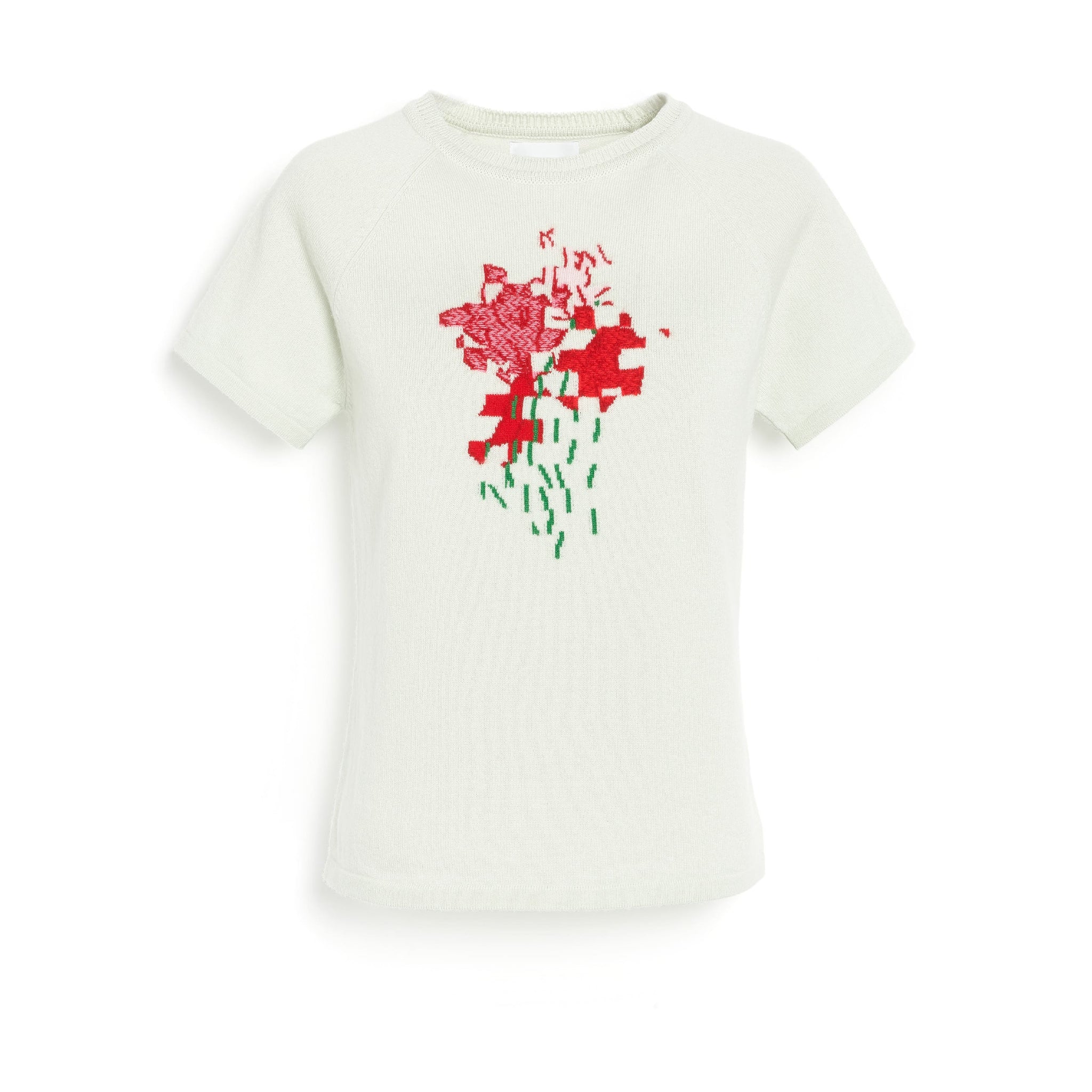 Cashmere top with floral motif | Barrie - Barrie