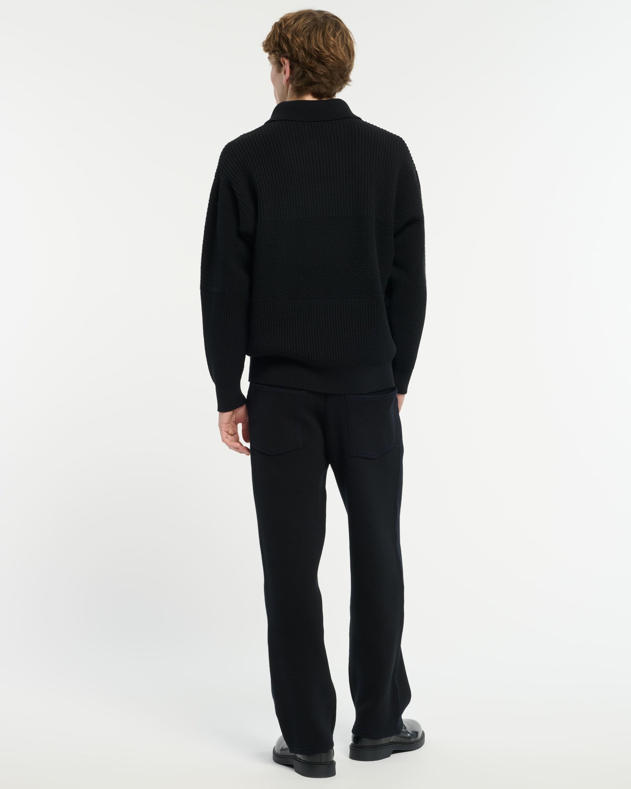 Cardigan en cachemire et laine effet gaufré | Barrie - Barrie