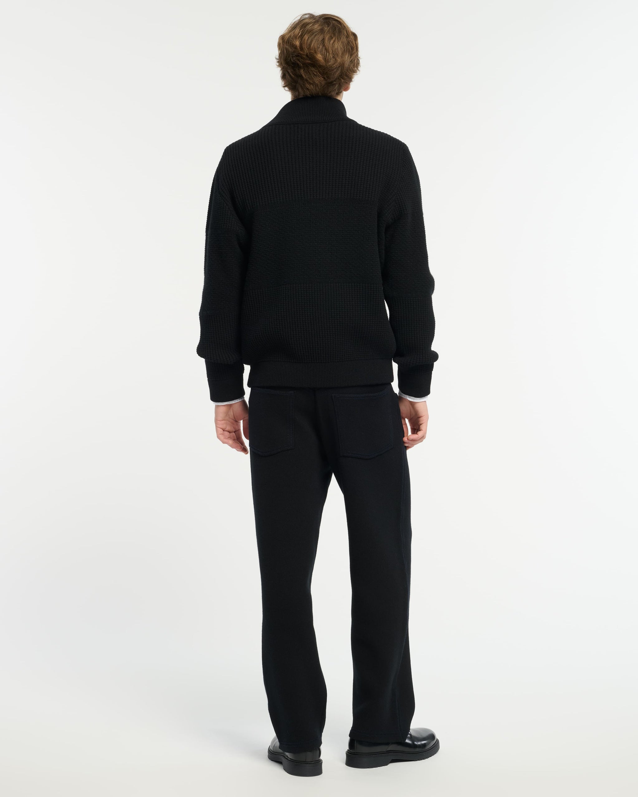 Cardigan en cachemire et laine effet gaufré | Barrie - Barrie