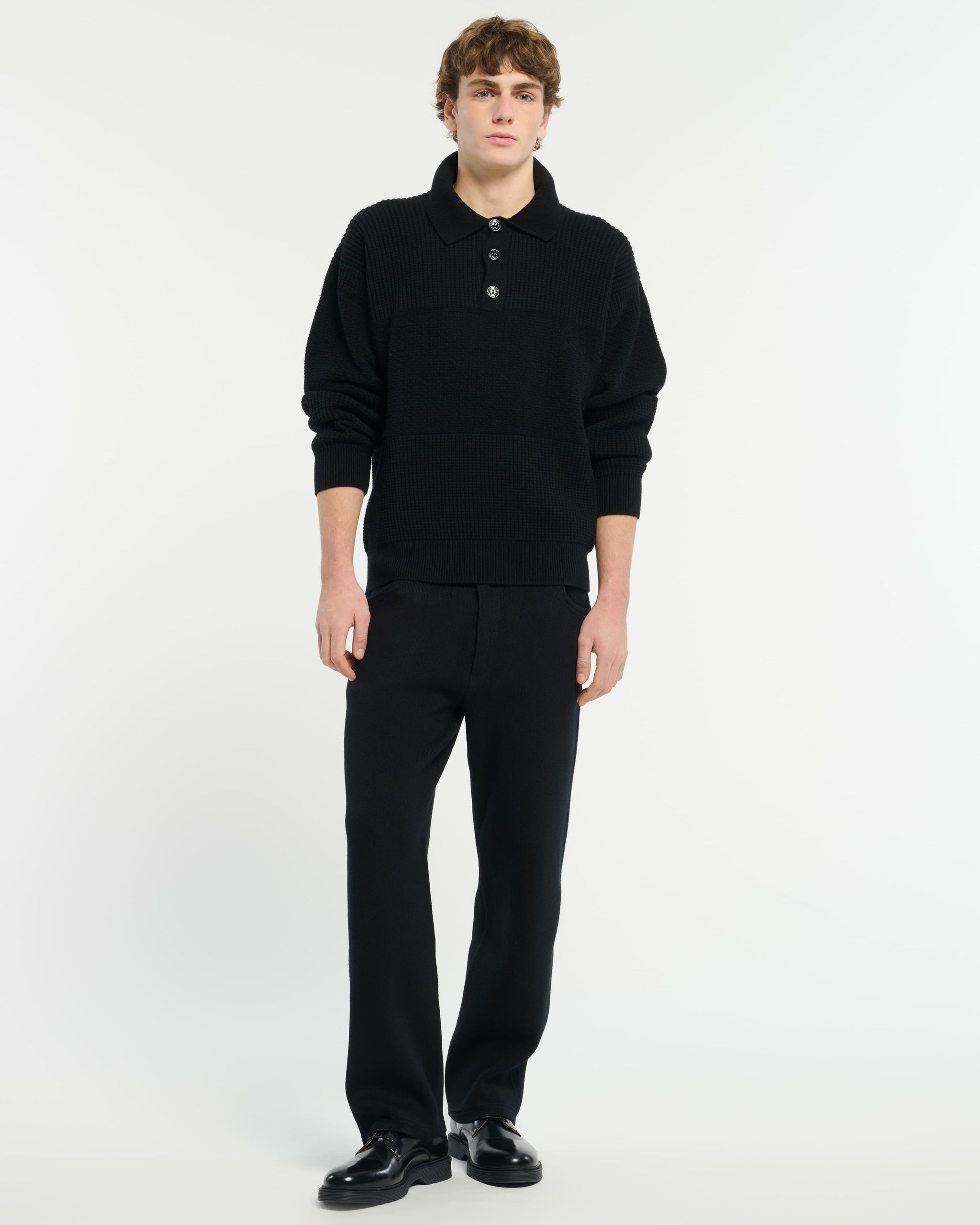 Polo en cachemire effet gaufré | Barrie - Barrie