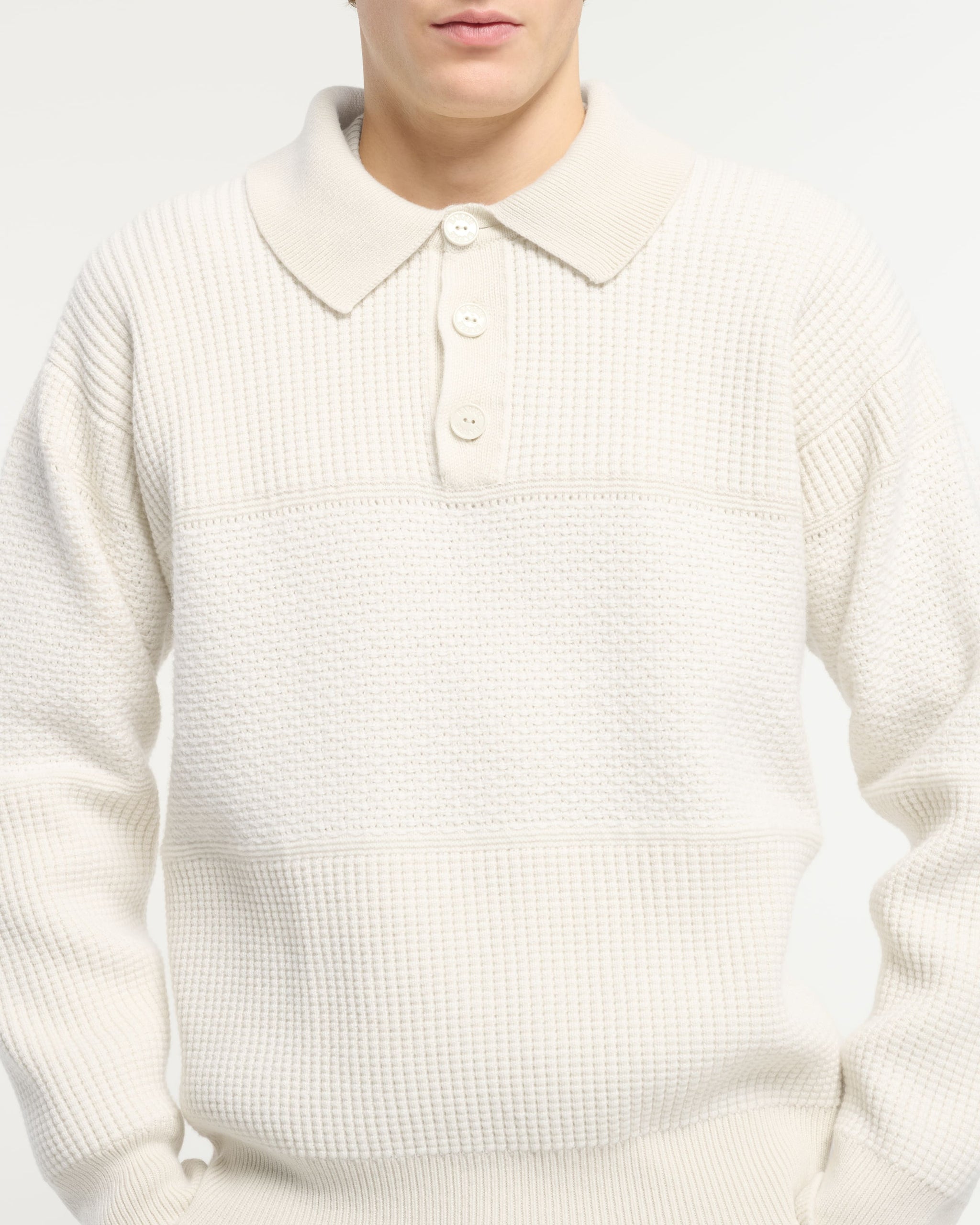 Polo en cachemire effet gaufré | Barrie - Barrie