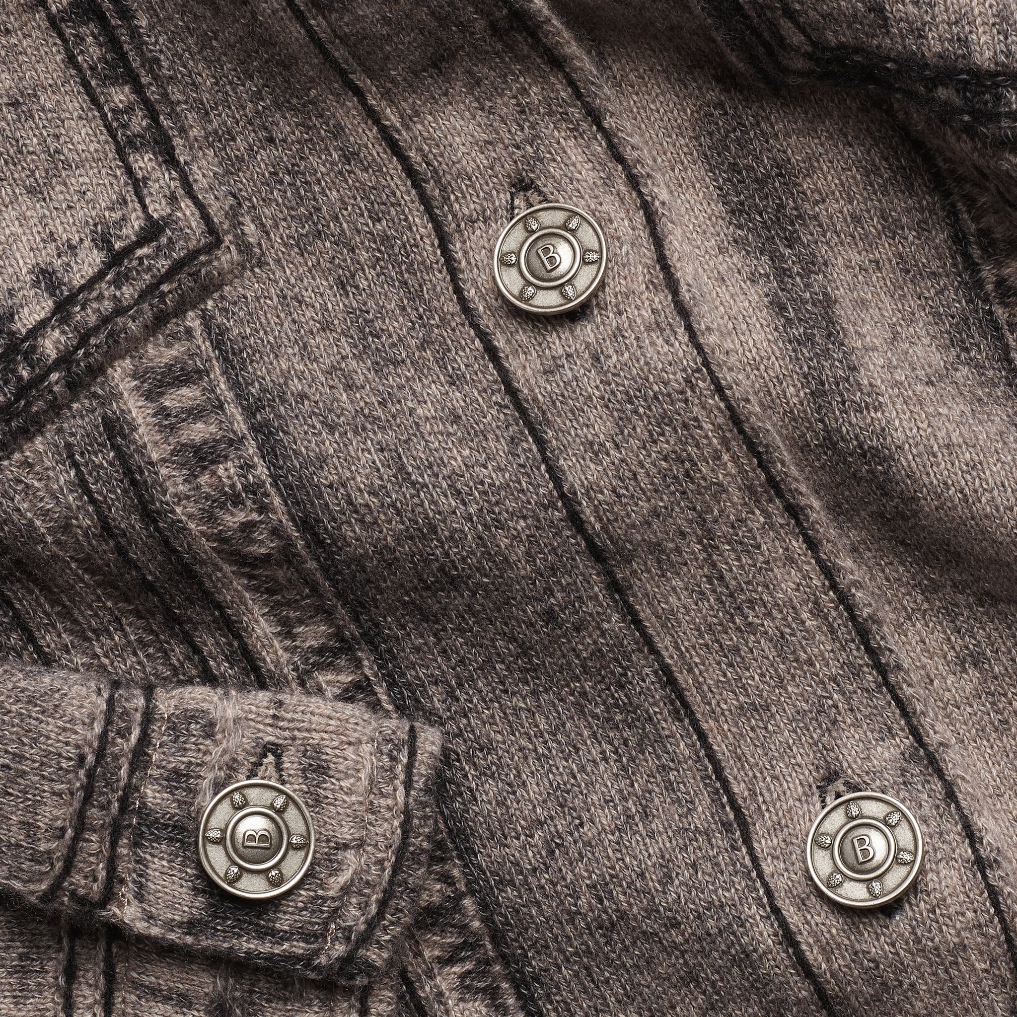 Veste Denim trompe-l’œil en cachemire et coton | Barrie - Barrie