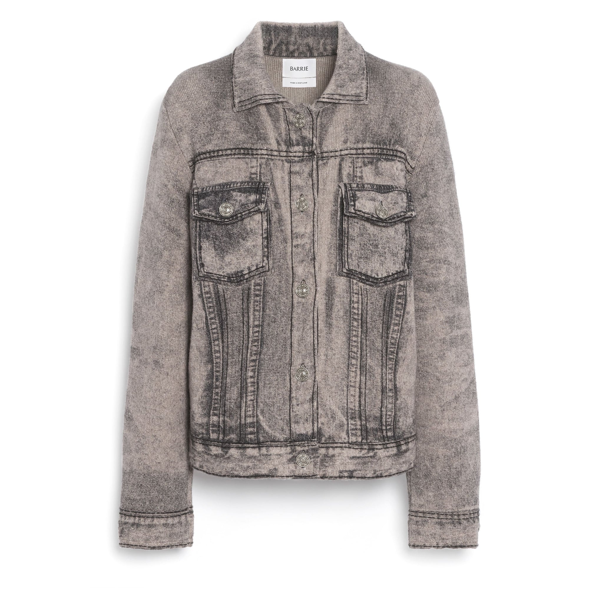 Veste Denim trompe-l’œil en cachemire et coton - Barrie