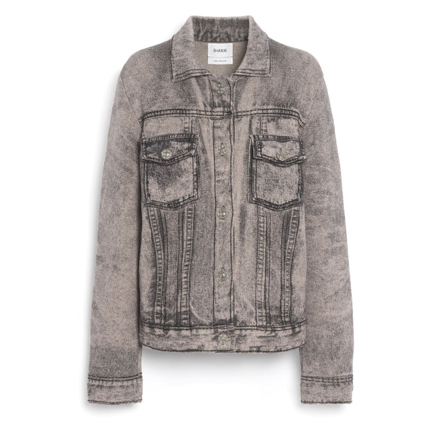 Veste Denim trompe-l’œil en cachemire et coton | Barrie - Barrie
