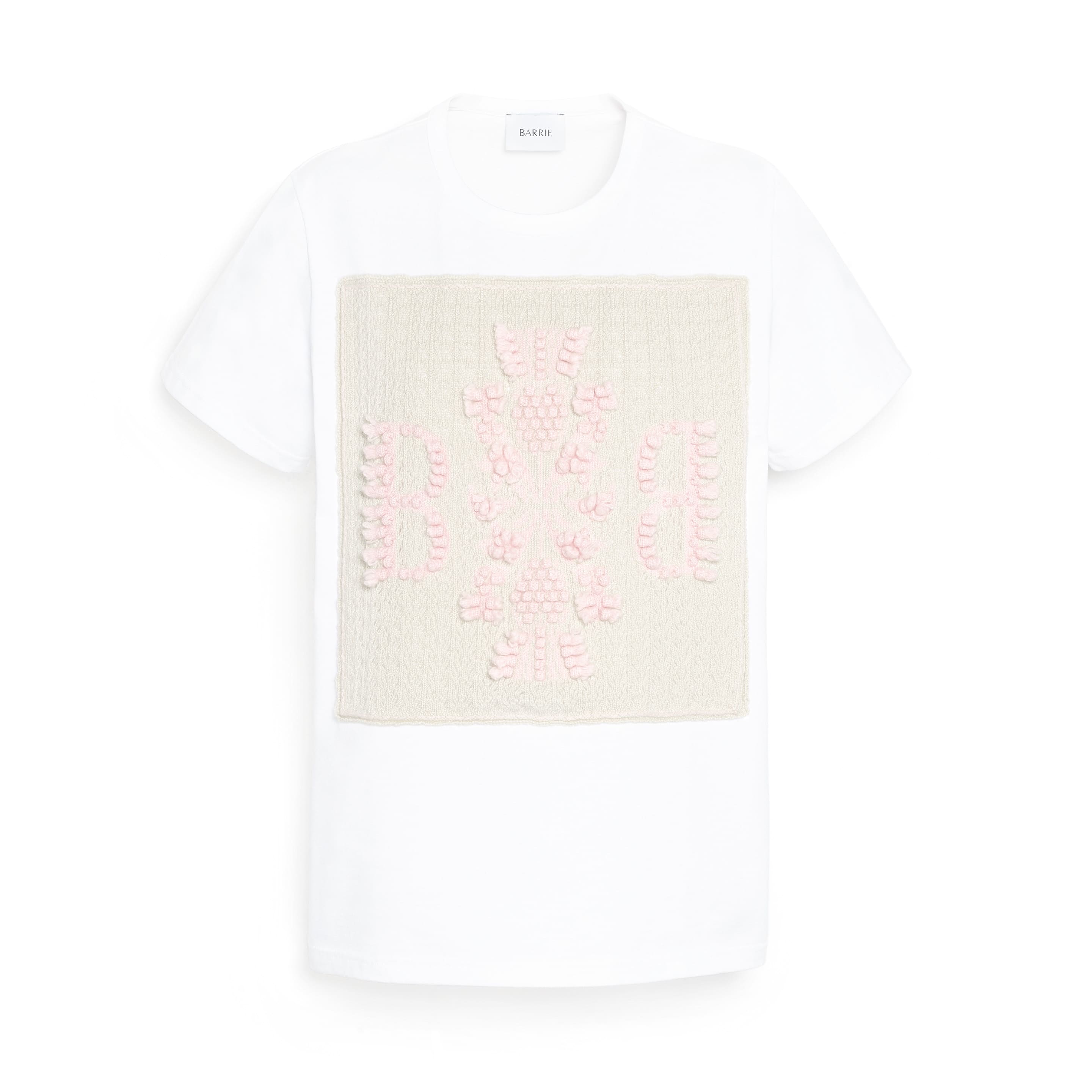 T-Shirt avec patch logo B en dentelle cachemire