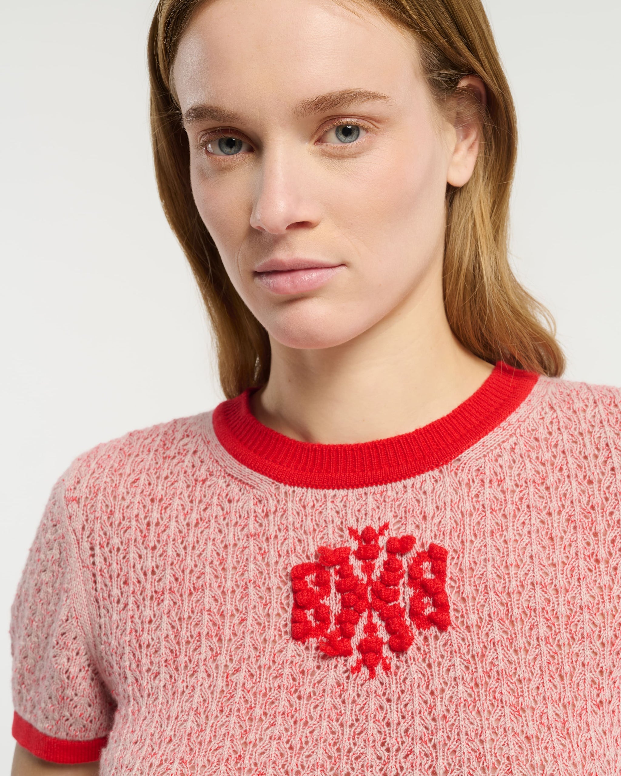 Top en dentelle cachemire logo B | Barrie - Barrie