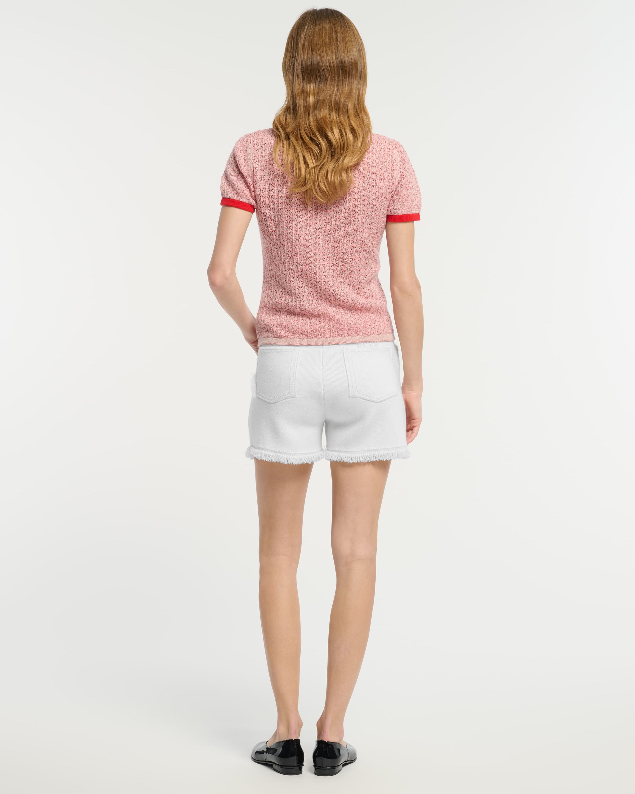 Top en dentelle cachemire logo B | Barrie - Barrie