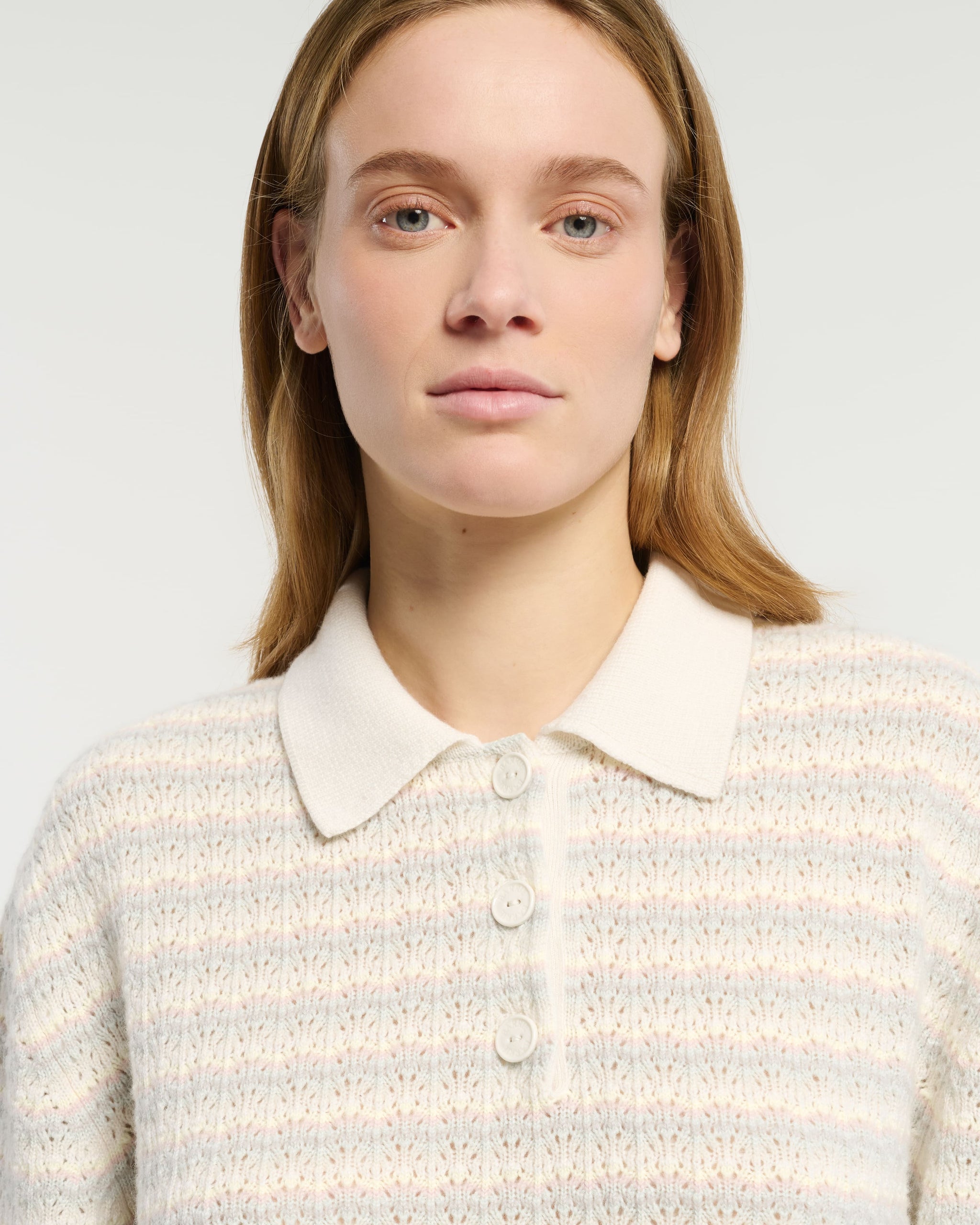 Cashmere lace polo shirt | Barrie - Barrie