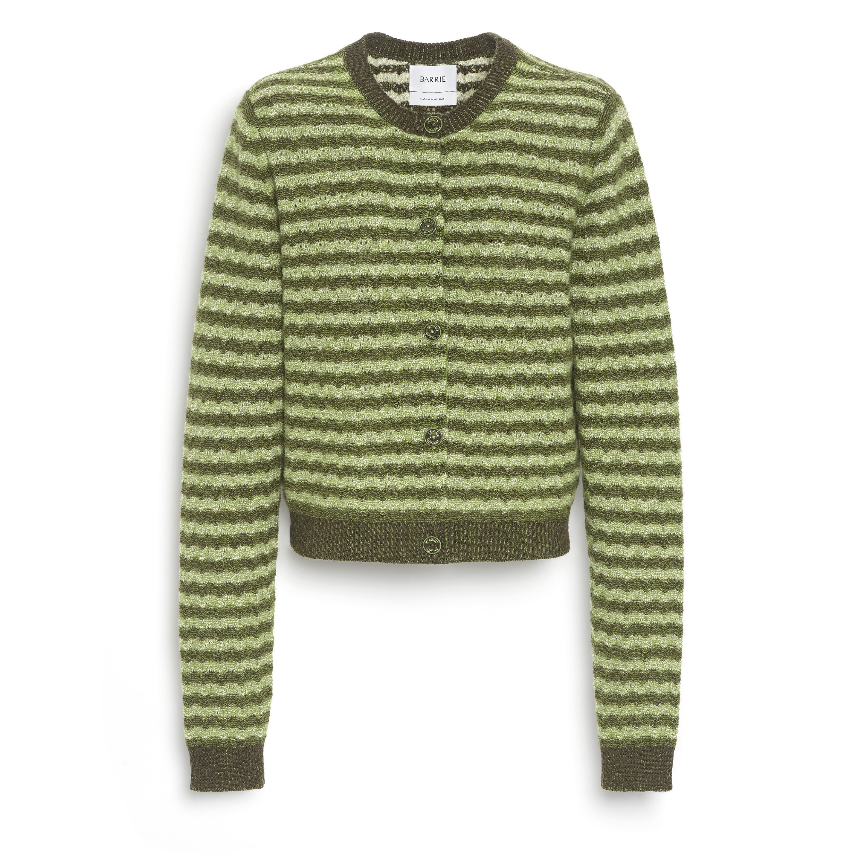 Striped cashmere lace cardigan  