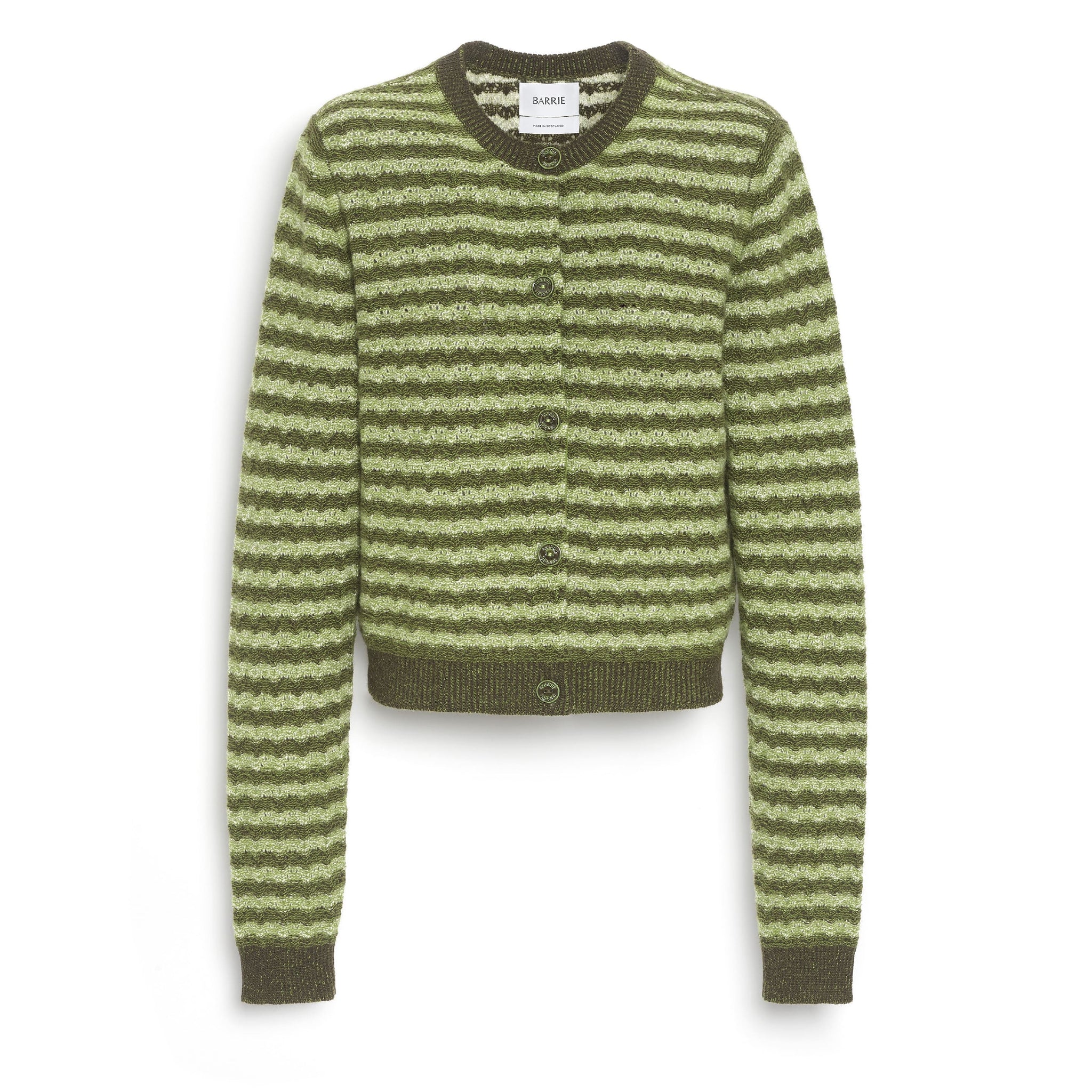Cardigan à rayures en dentelle cachemire - Barrie
