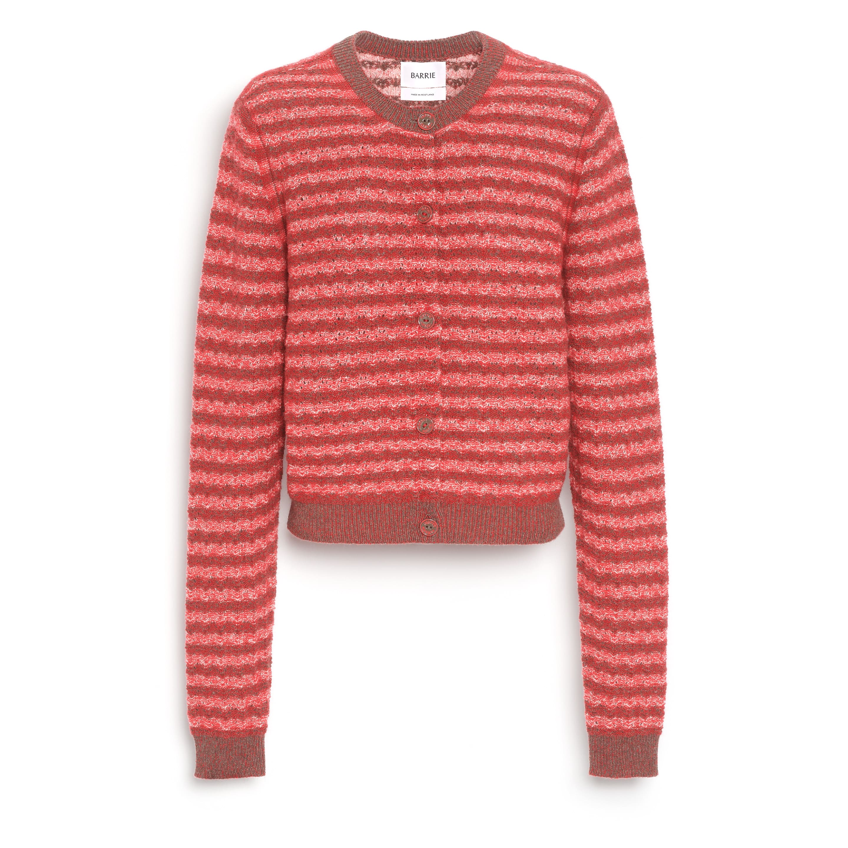 Striped cashmere lace cardigan  