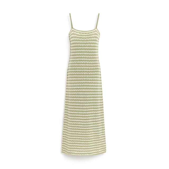 Cashmere lace long dress with skinny straps  | Barrie - Barrie