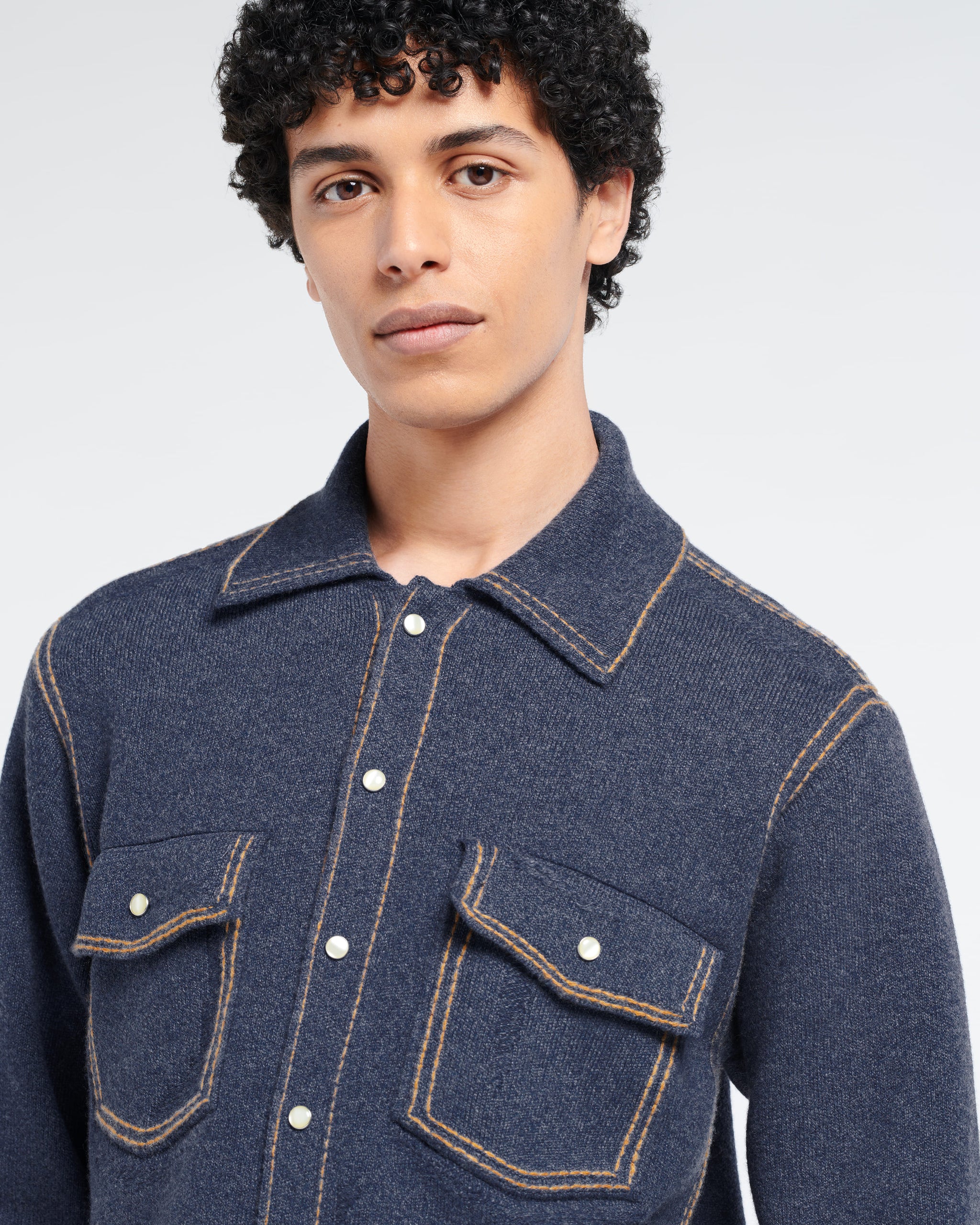 Cashmere and cotton Denim overshirt | Barrie - Barrie