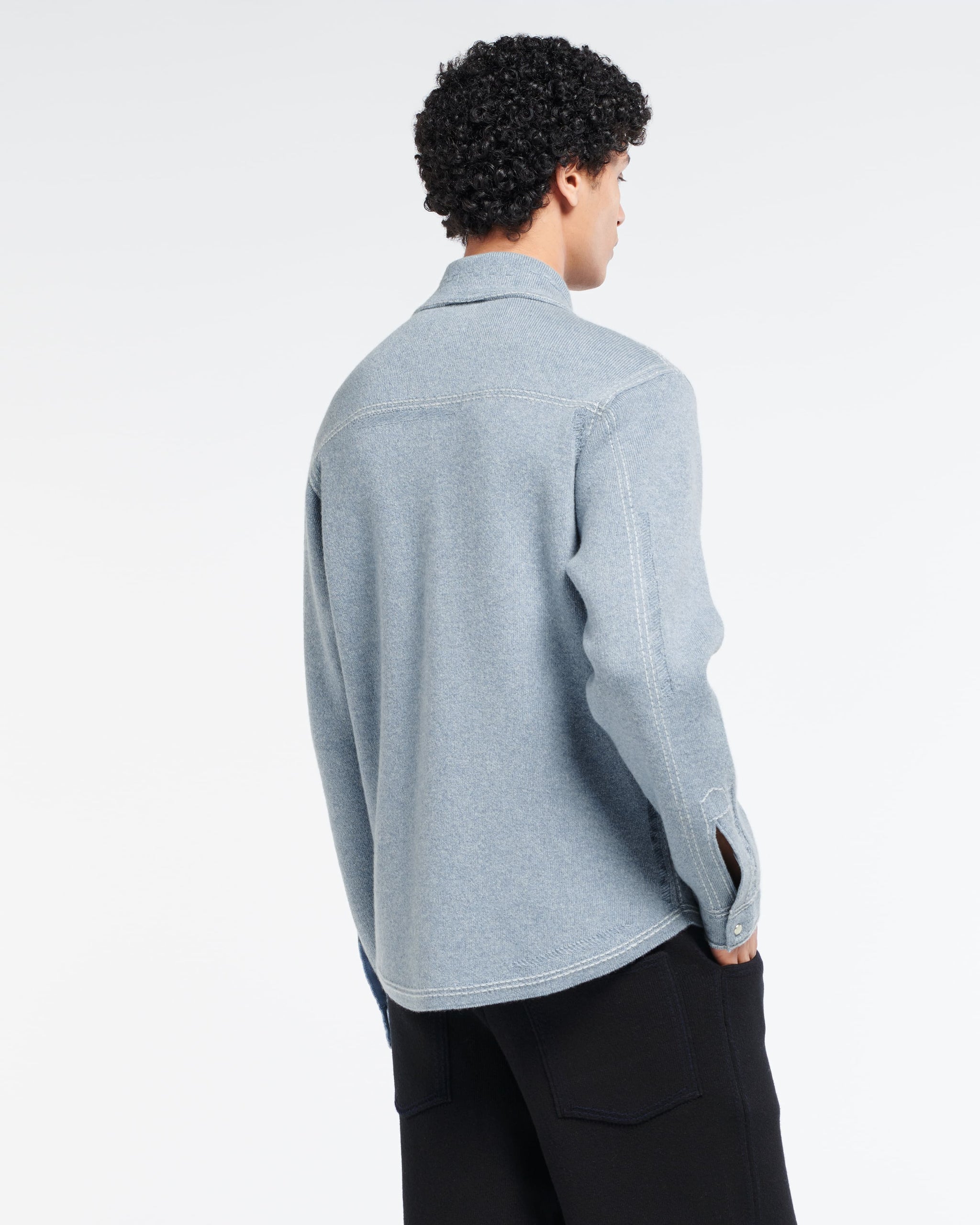 Cashmere and cotton Denim overshirt | Barrie - Barrie