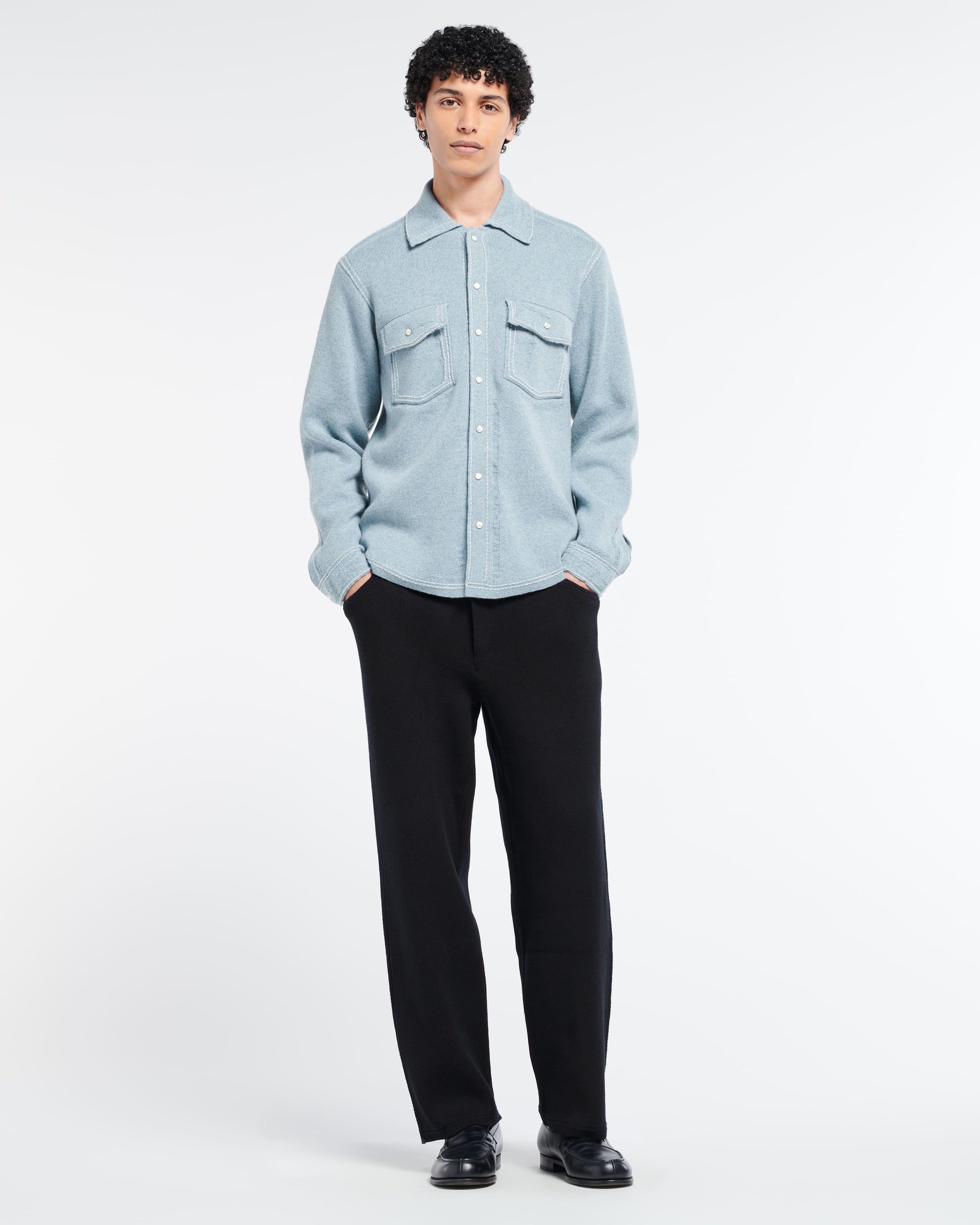 Surchemise Denim en cachemire et coton | Barrie - Barrie