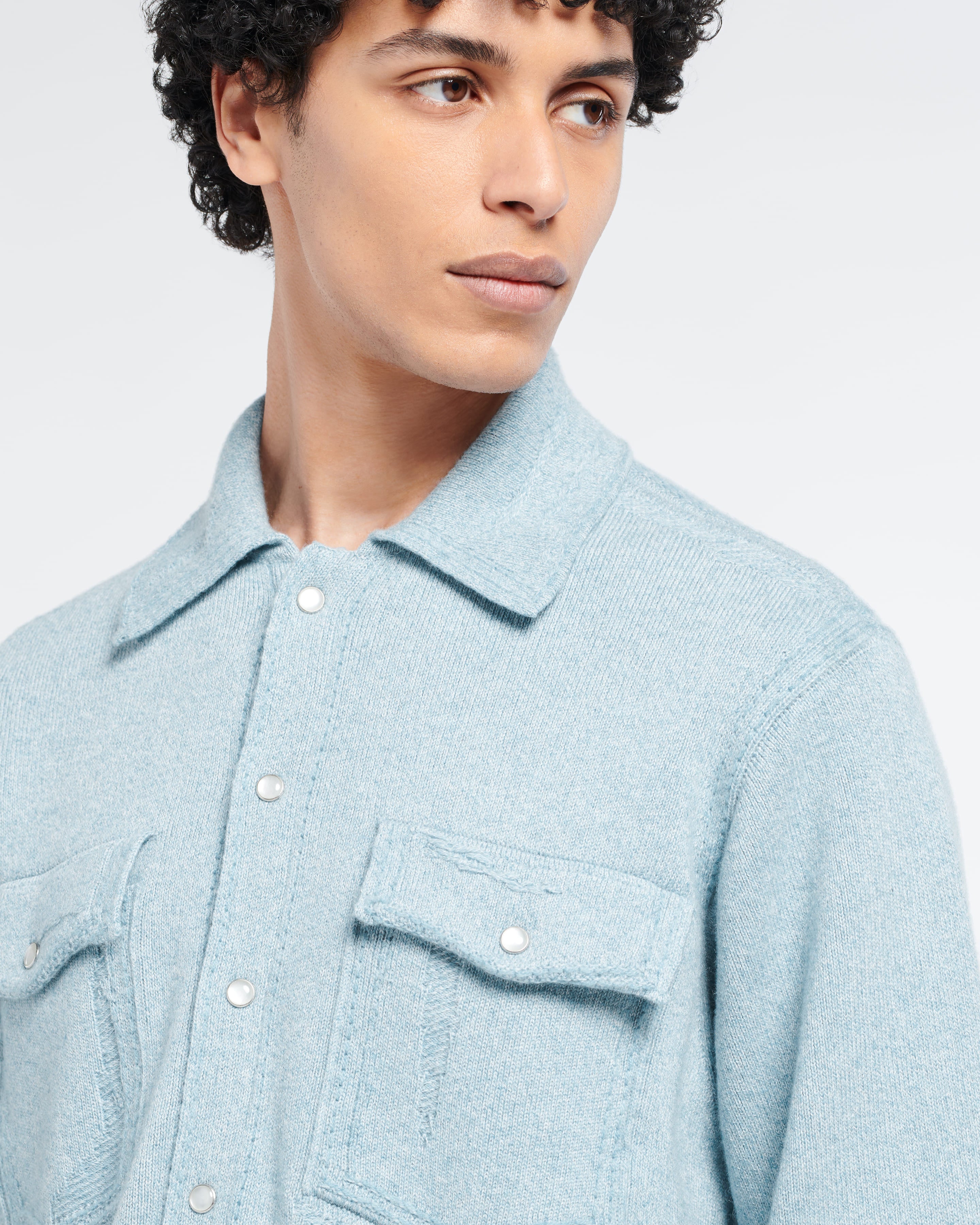 Cashmere and cotton Denim overshirt – Barrie
