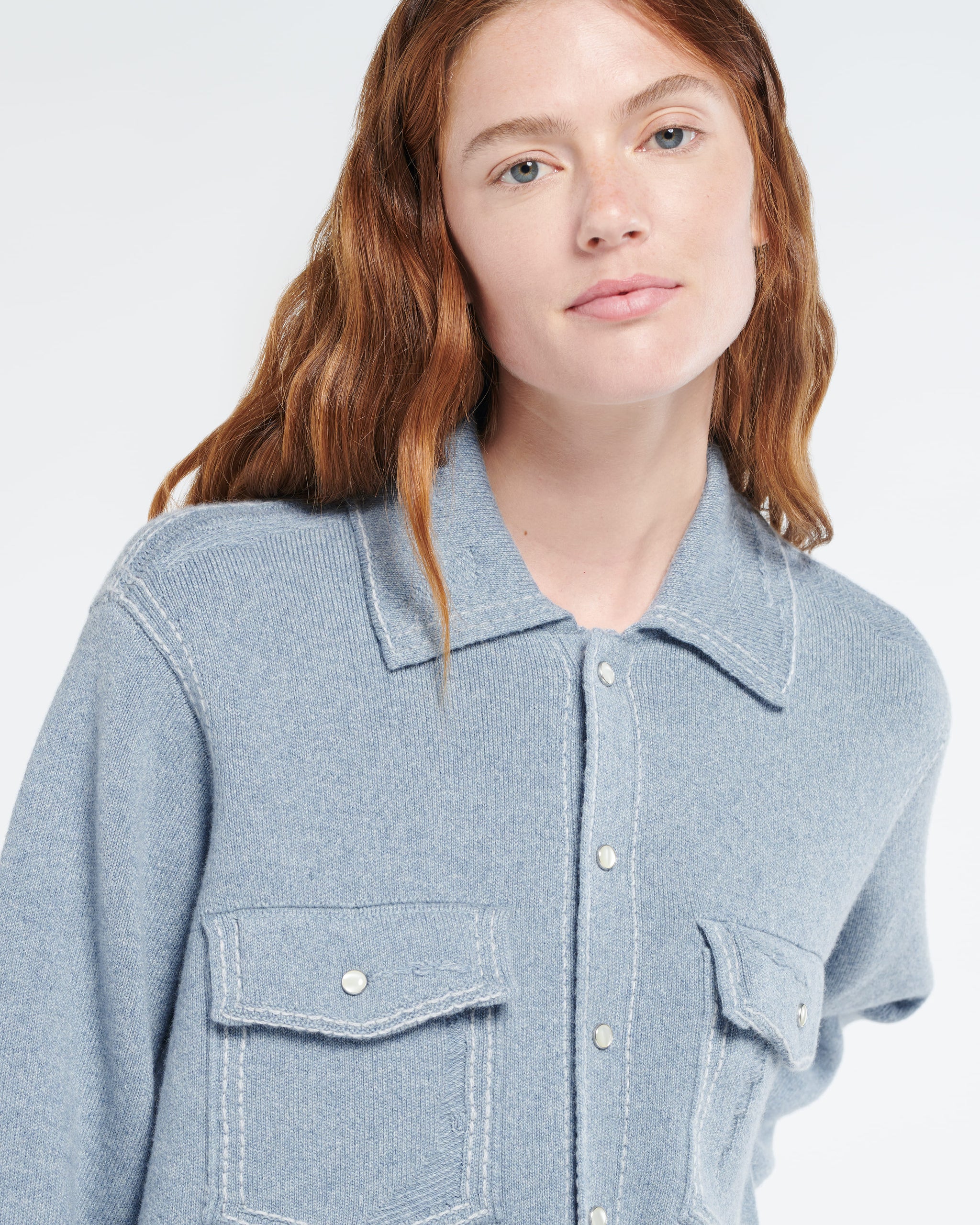 Surchemise Denim en cachemire et coton | Barrie - Barrie