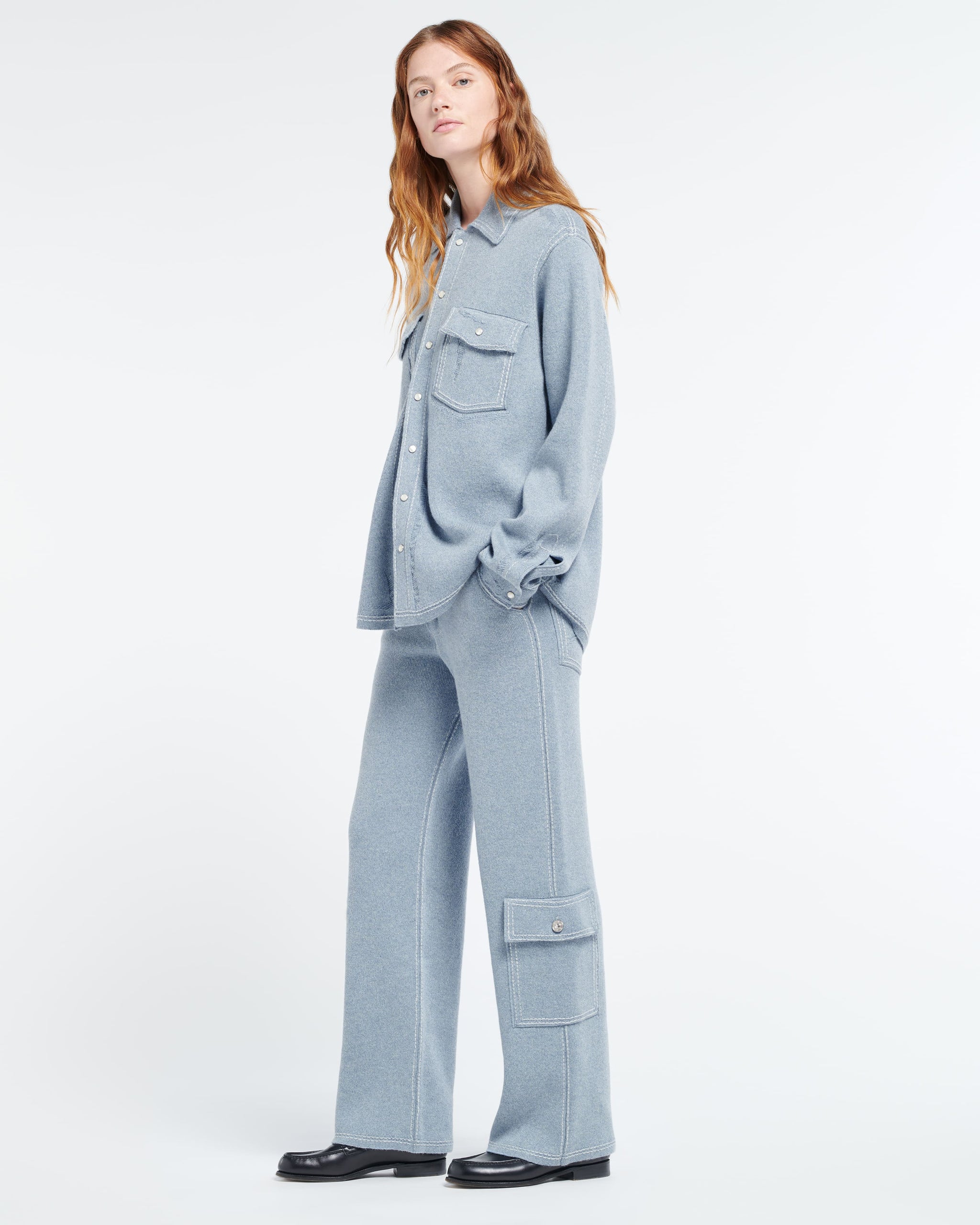 Surchemise Denim en cachemire et coton | Barrie - Barrie