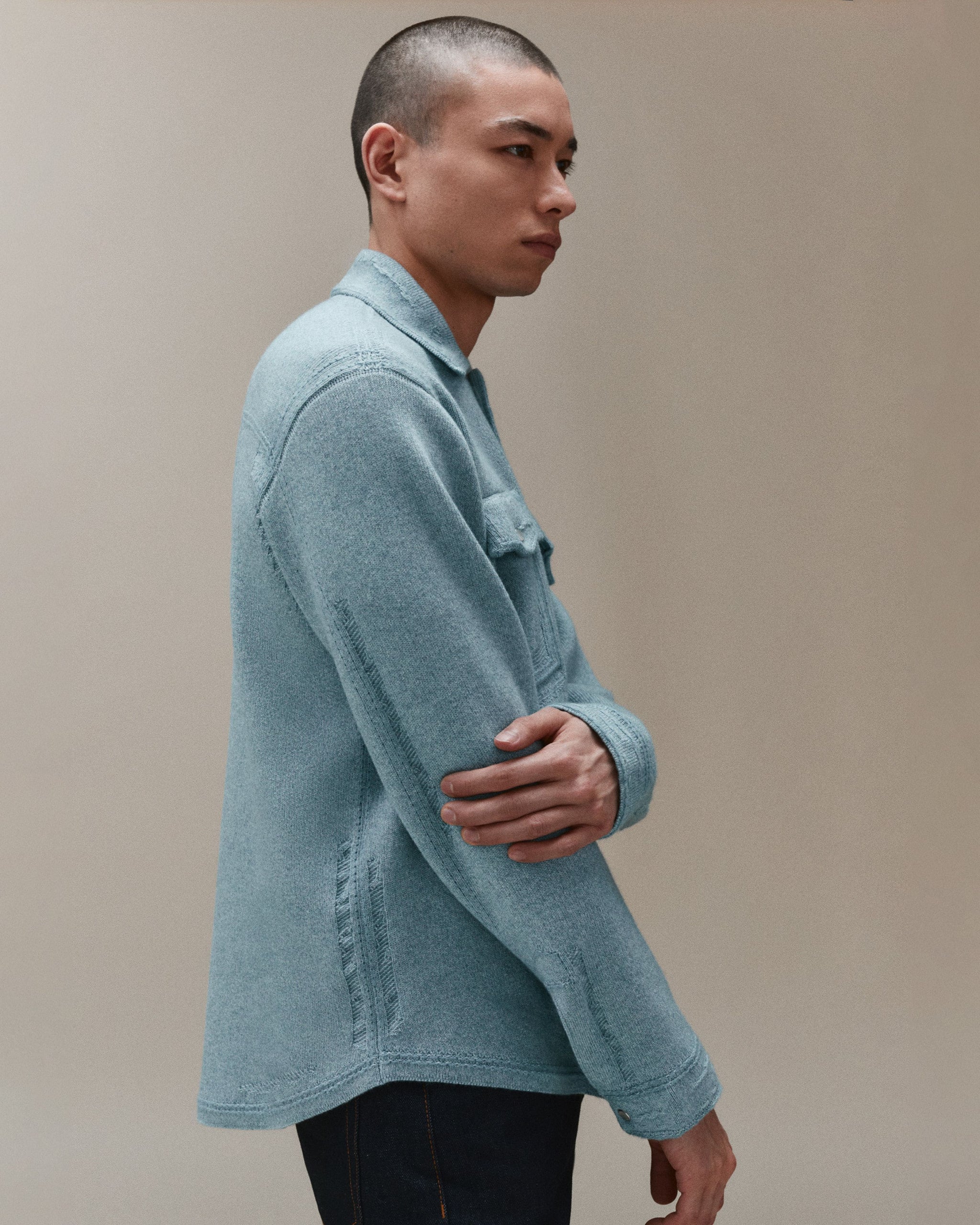 Surchemise Denim en cachemire et coton | Barrie - Barrie