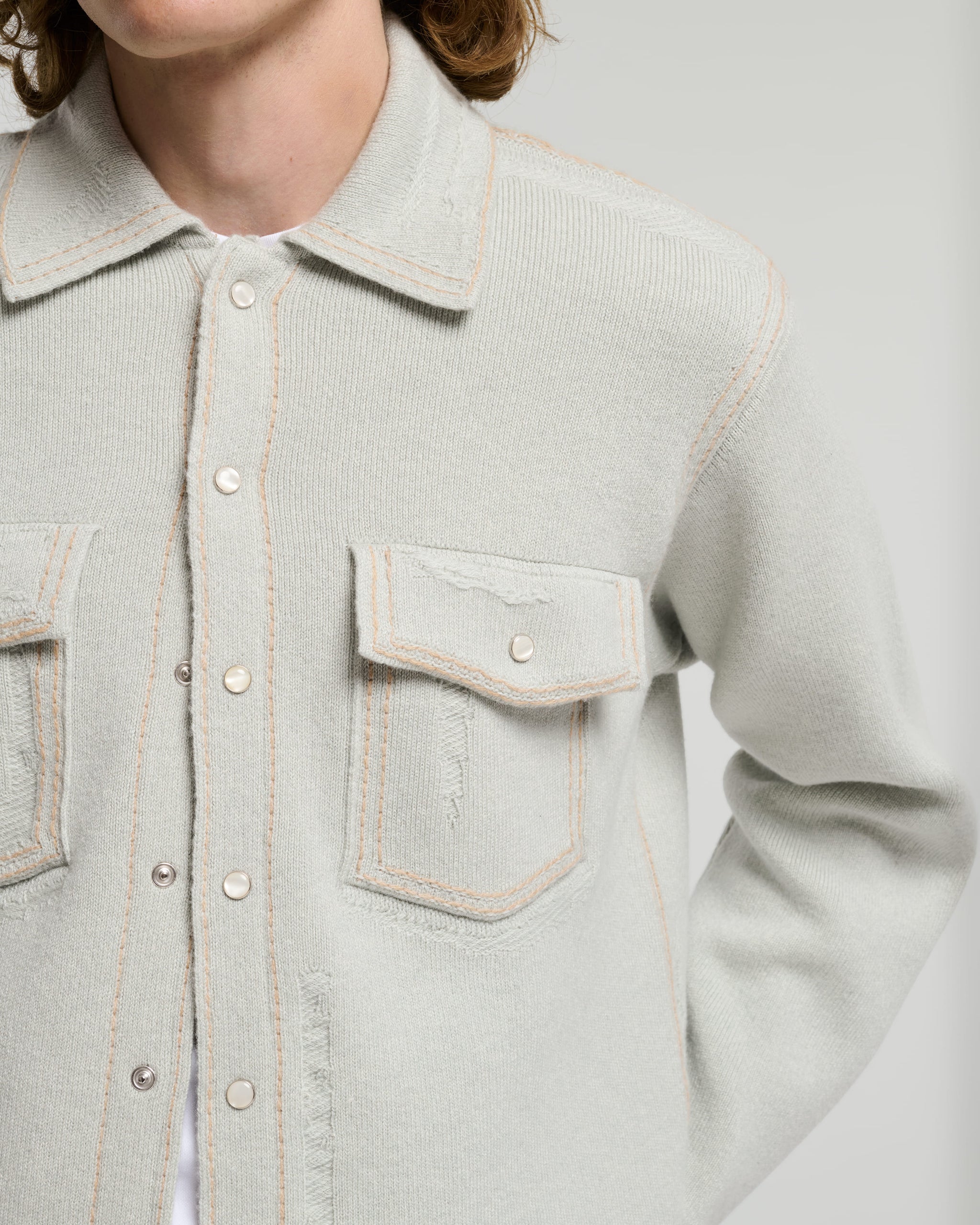 Cashmere and cotton Denim overshirt | Barrie - Barrie