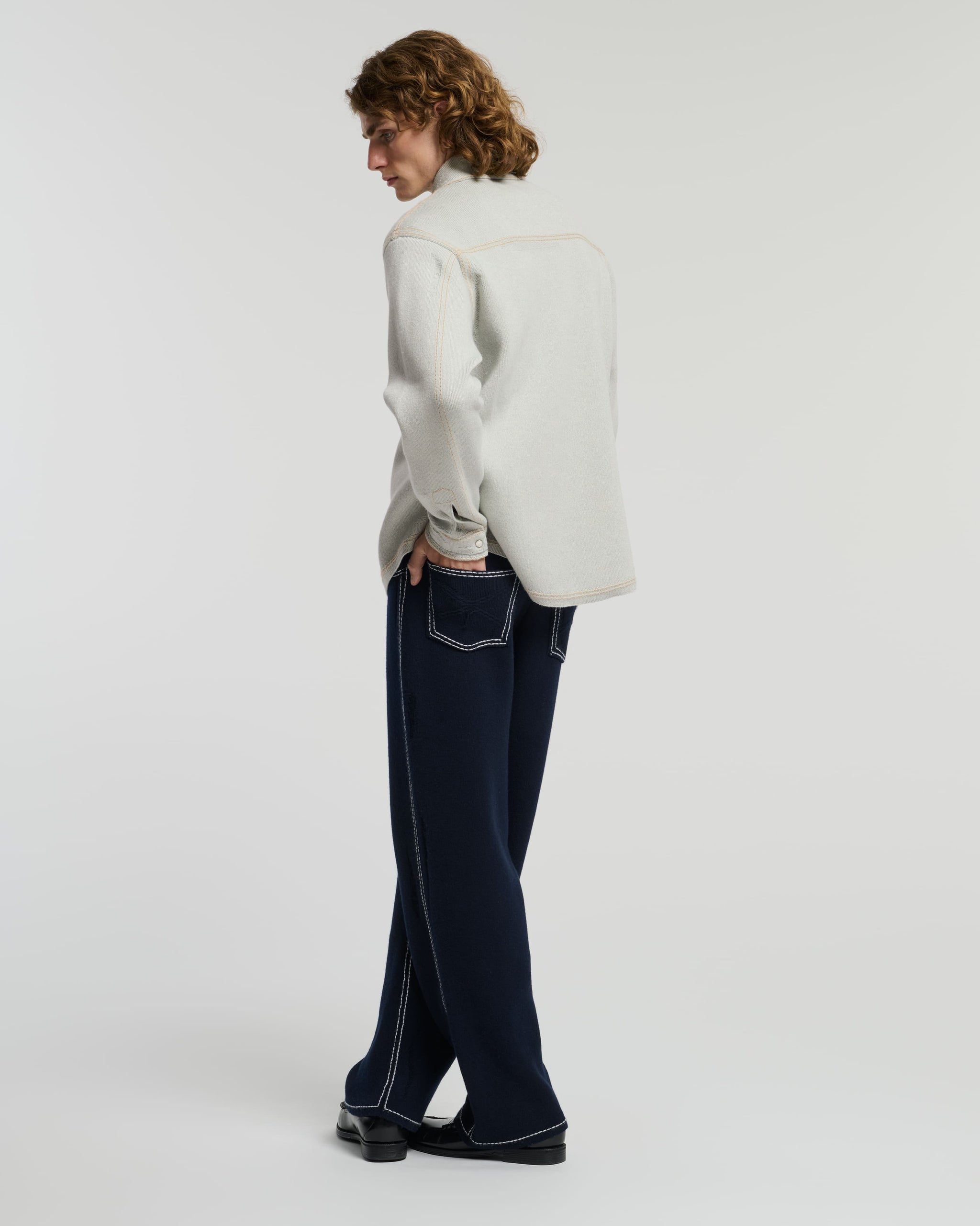 Cashmere and cotton Denim overshirt | Barrie - Barrie