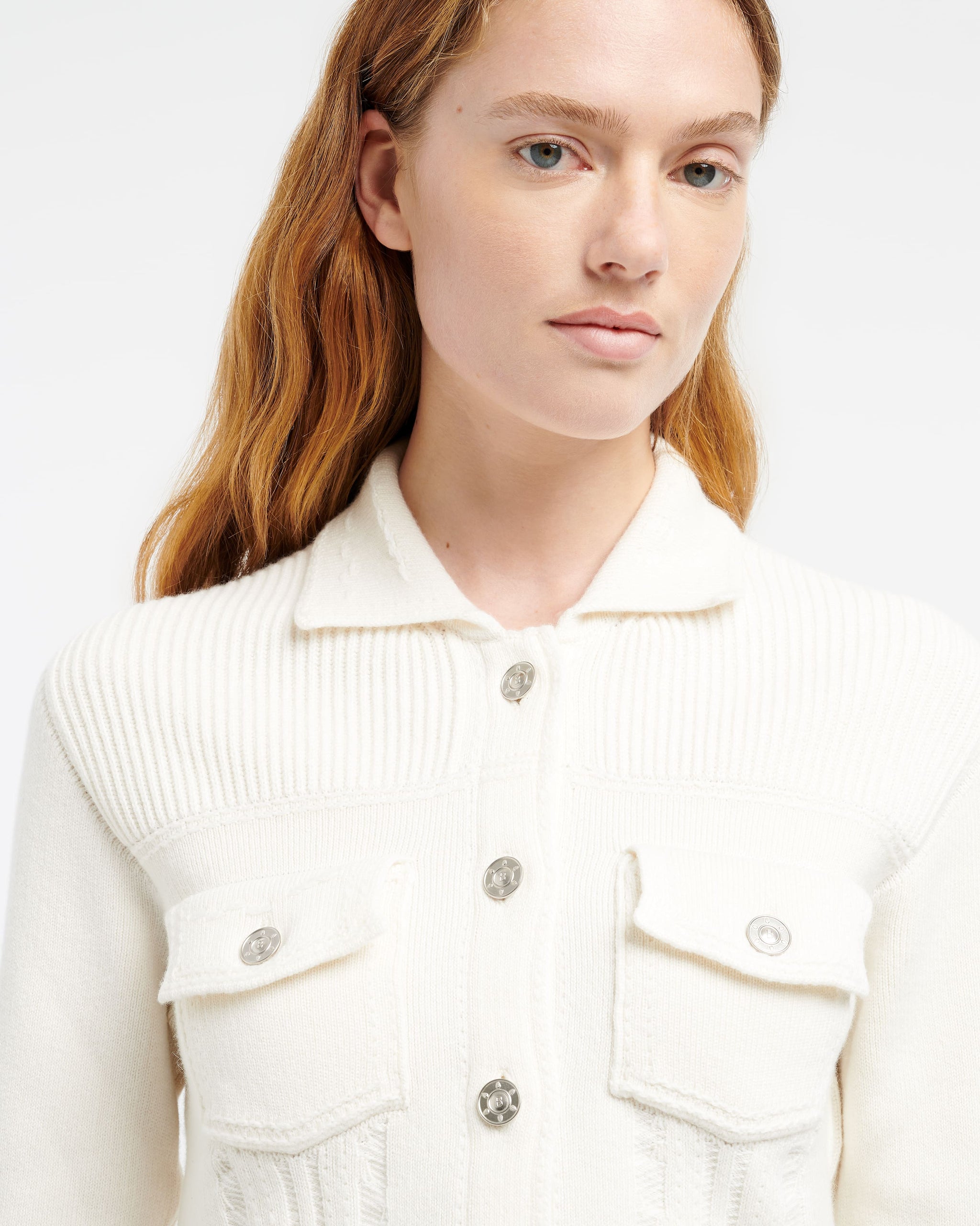Denim fitted cashmere and cotton jacket | Barrie - Barrie