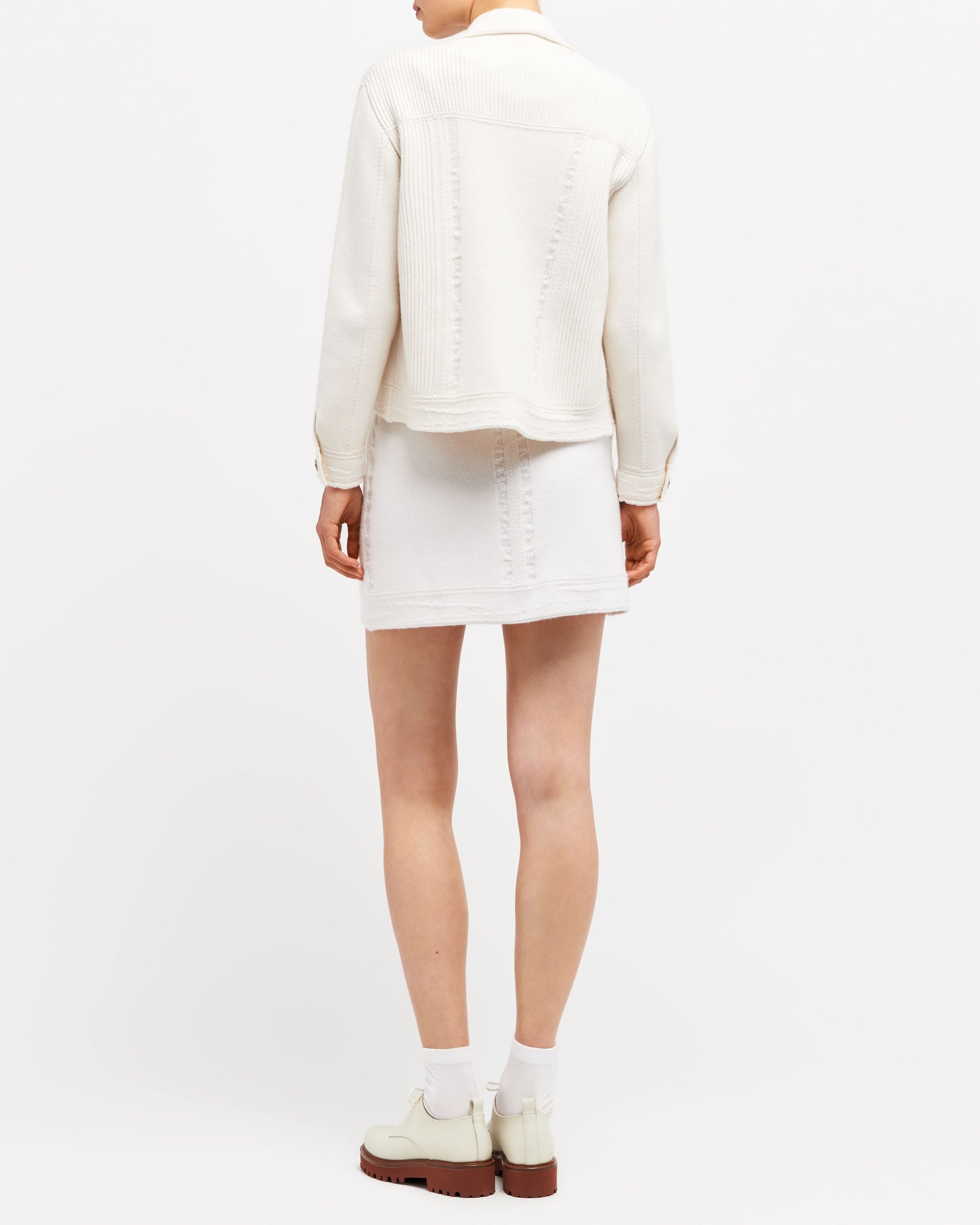 Denim cashmere and cotton jacket – Barrie.com